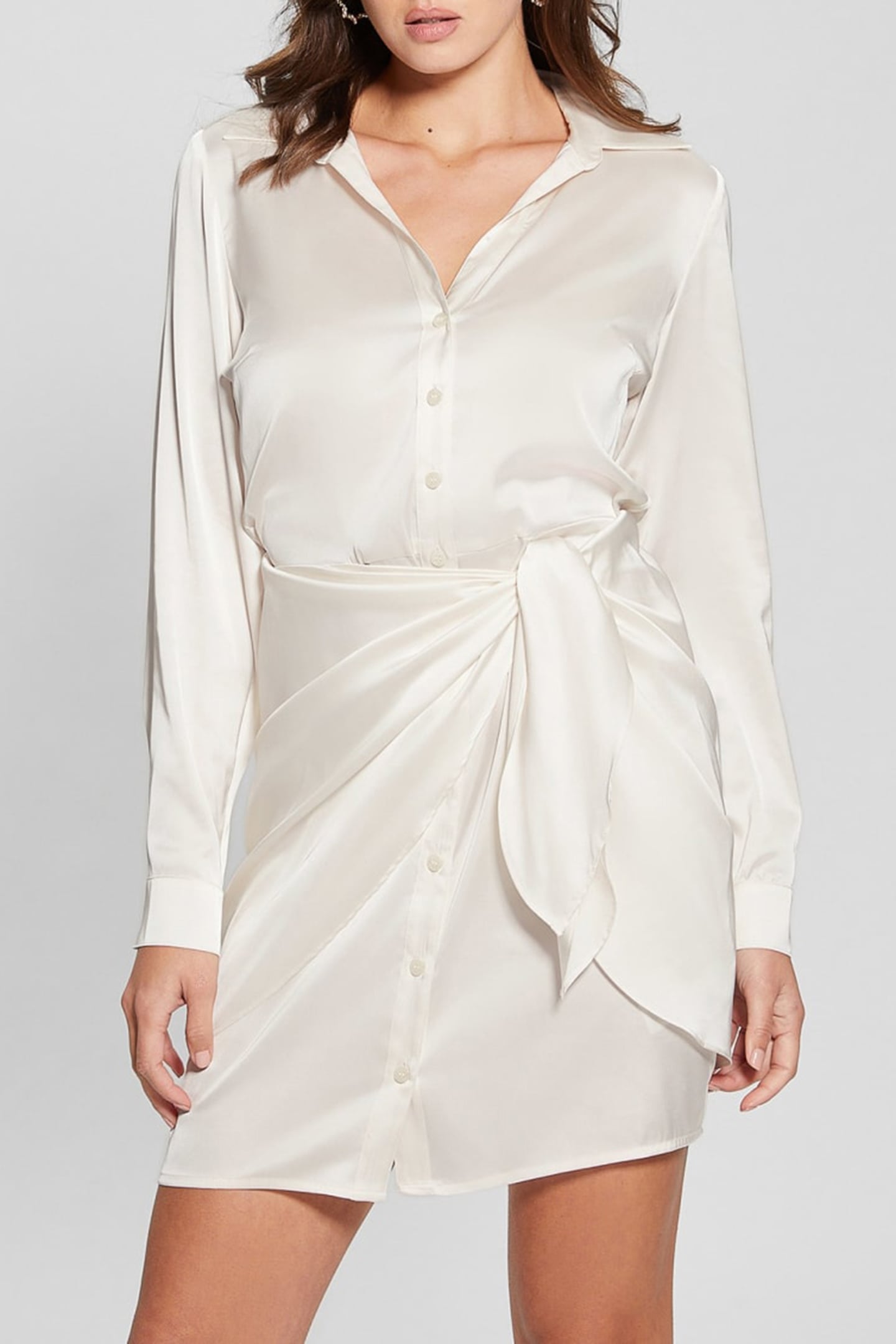 GUESS ECO ES LS ALYA DRESS CREAM WHITE 1