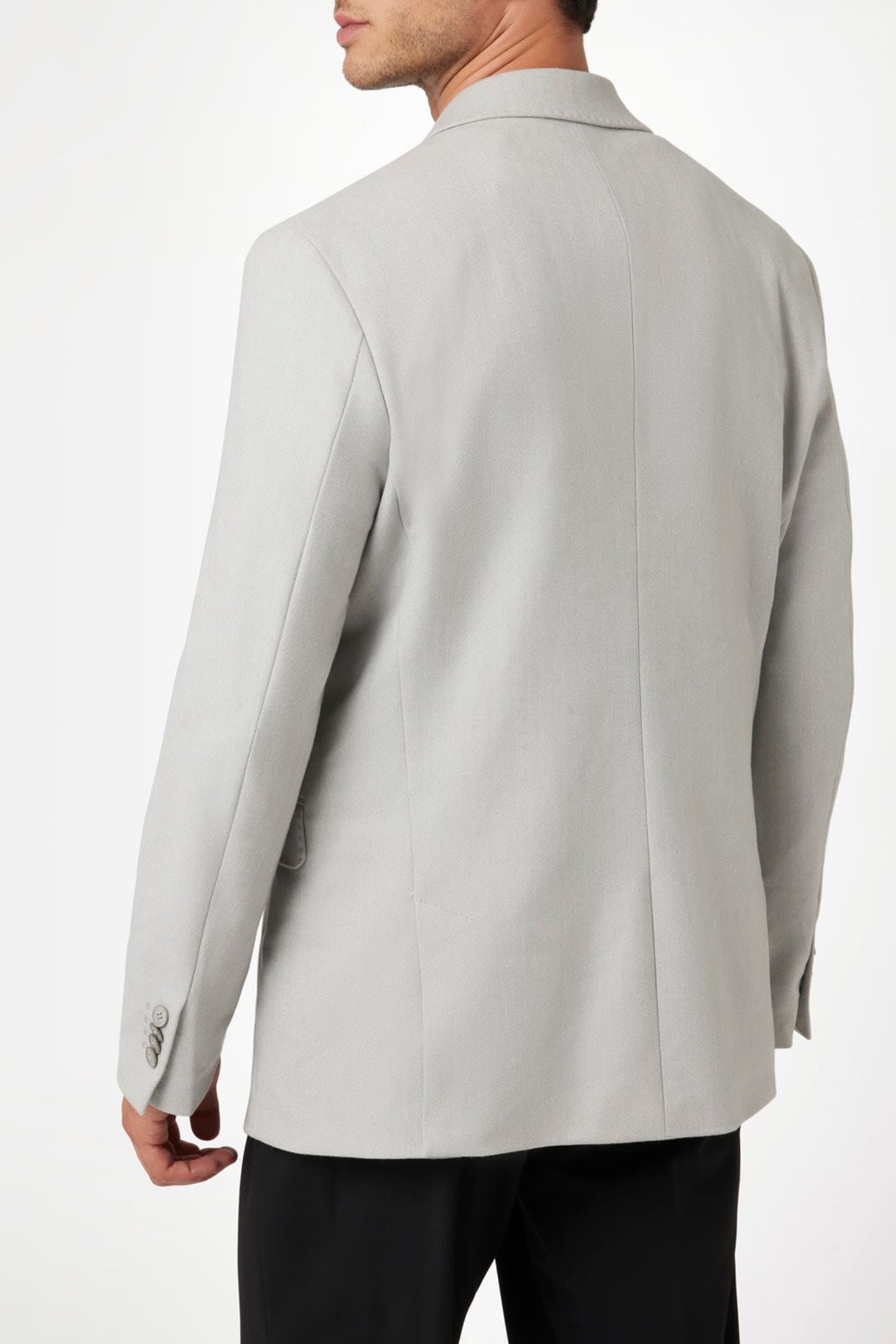 MARCIANO BY GUESS SEAN 2B NOTCH BLAZER GREY HERRINGBONE 2