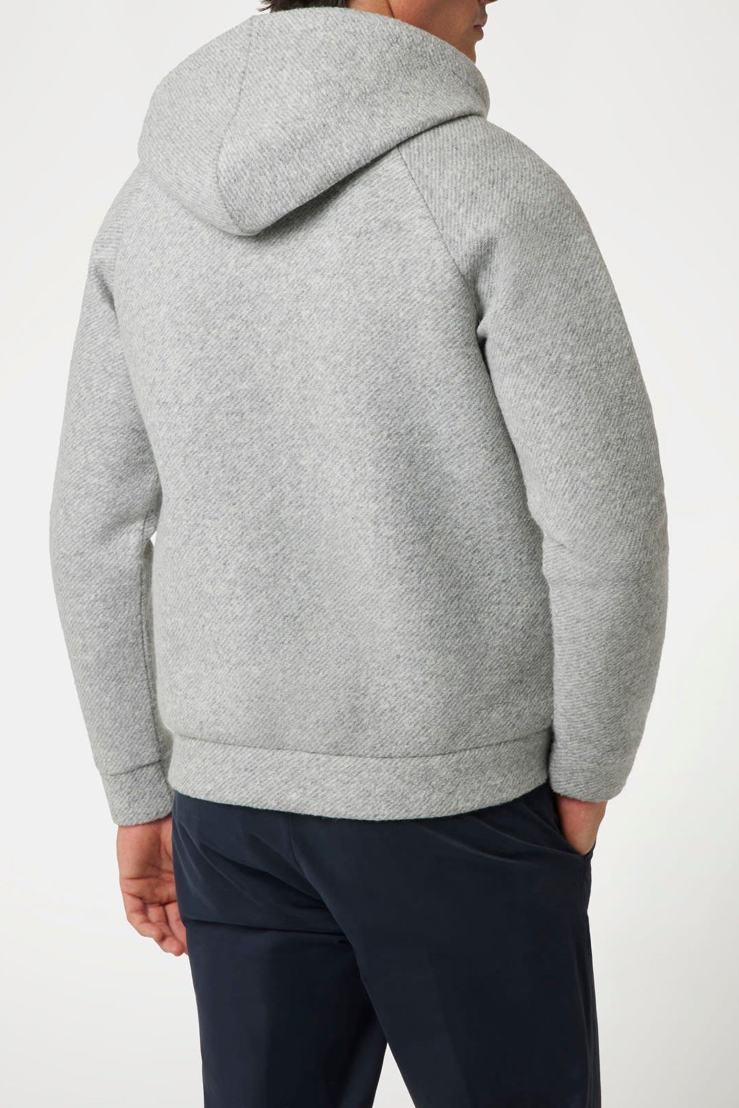 MARCIANO BY GUESS FULL ZIP HOODED FLEE LIGHT STONE HEATHER 2