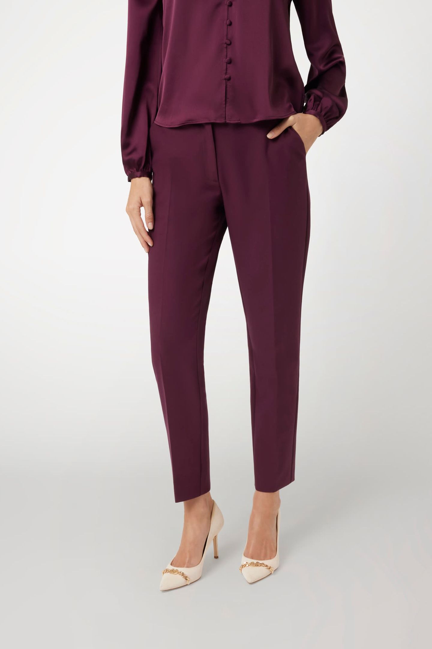 MARCIANO BY GUESS CELIA CHINO PANT REGAL PLUM 1