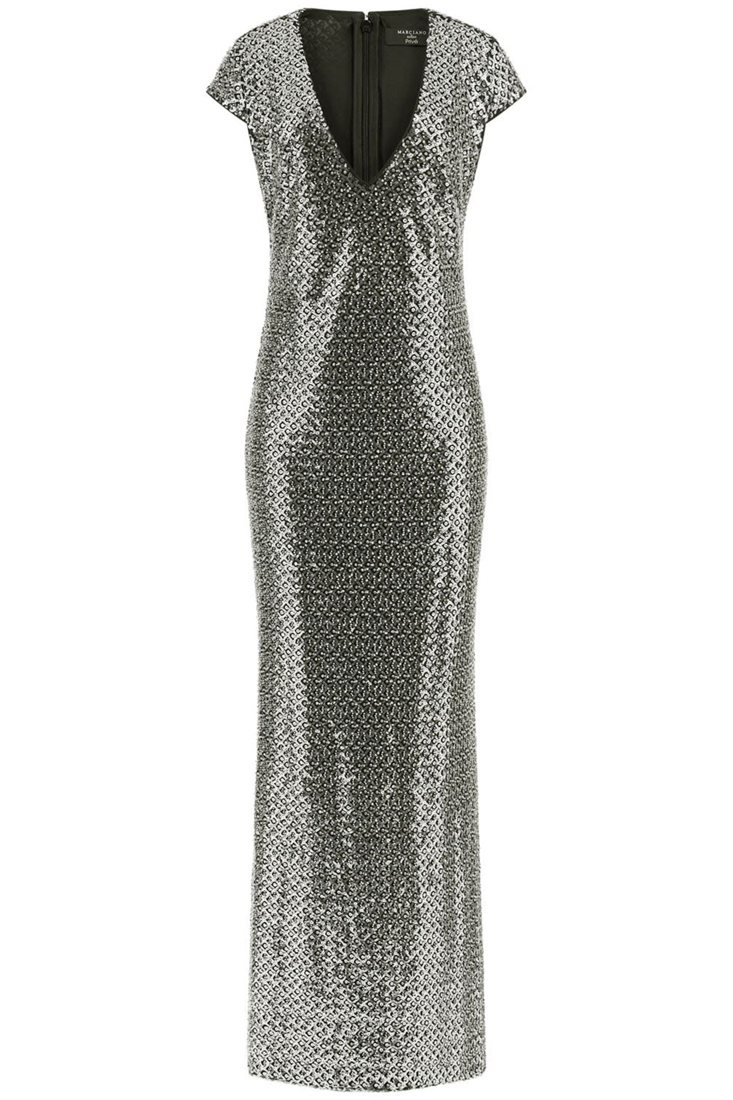 MARCIANO BY GUESS TEMPTEST MAXI DRESS PLATINUM 3