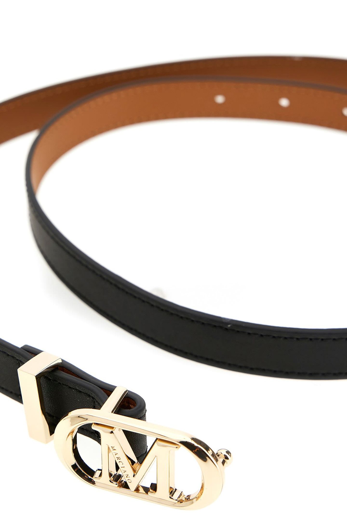MARCIANO BY GUESS M BUCKLE BELT JET BLACK 3