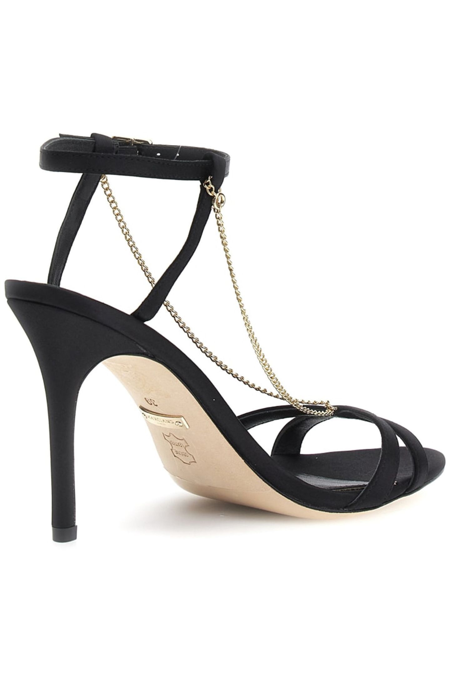 MARCIANO BY GUESS METAL CHAIN SANDAL JET BLACK 7