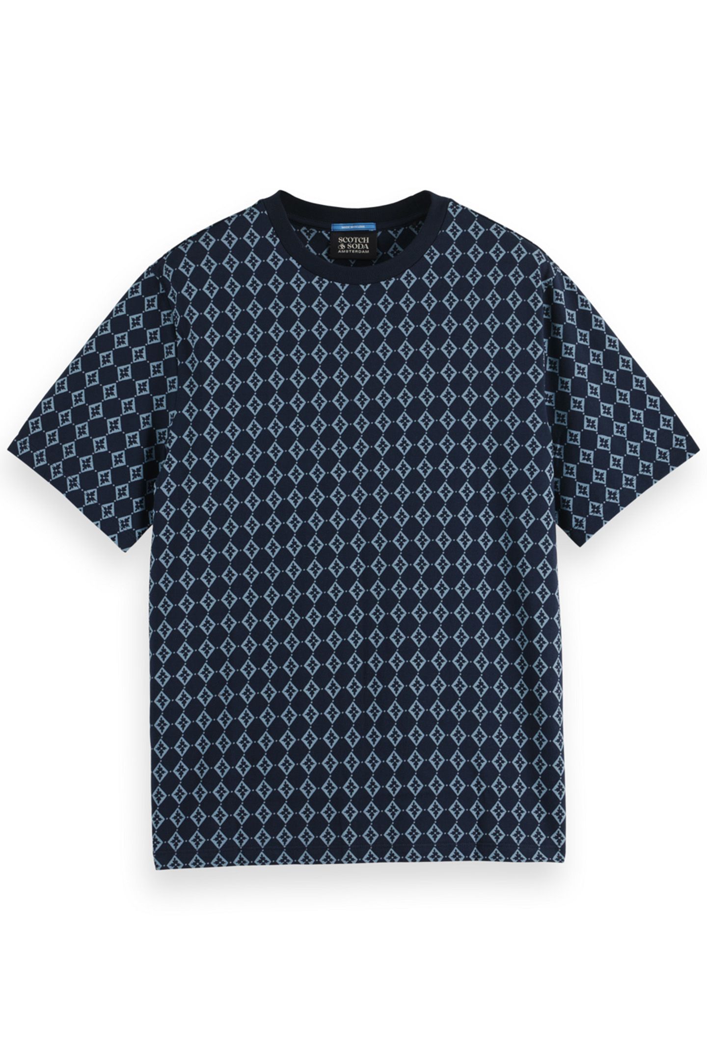 REGULAR FIT MINI ALL OVER PRINT T-SHIRT NIGHT GEO FLOWER 1