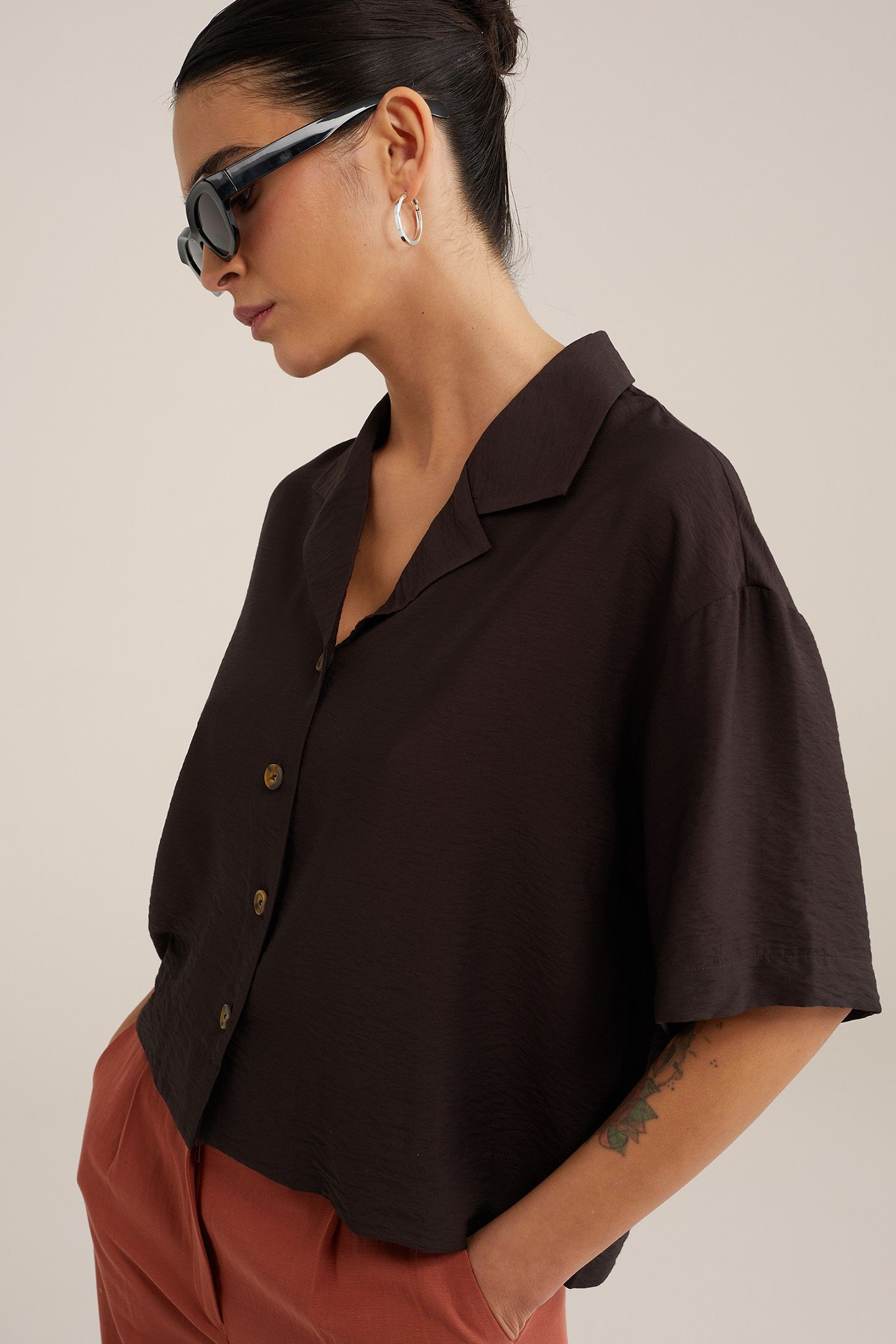 BLOUSE DARK BROWN 5