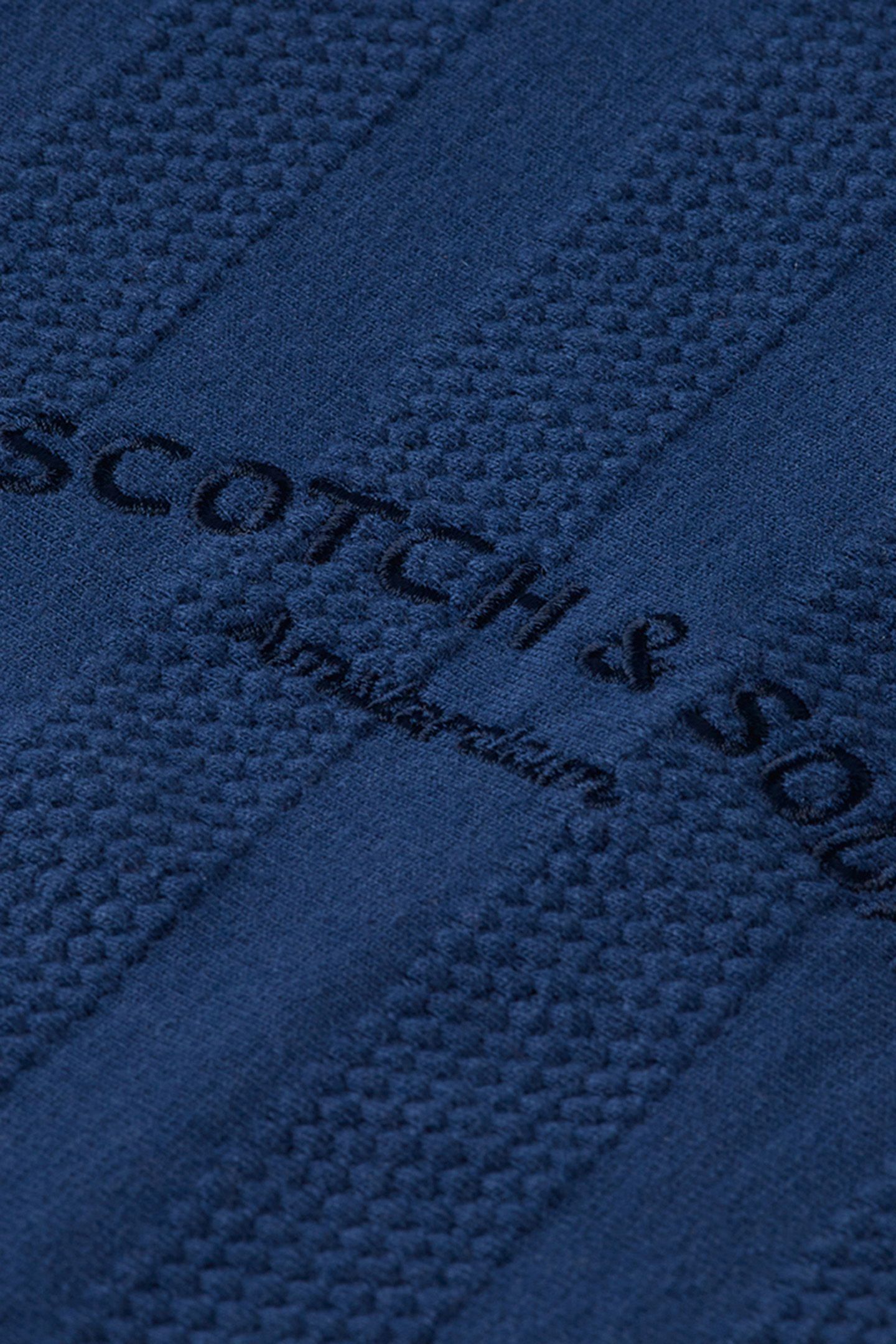POPCORN PIQUE ZIP POLO (VALUE) DARK OBSIDIAN 3