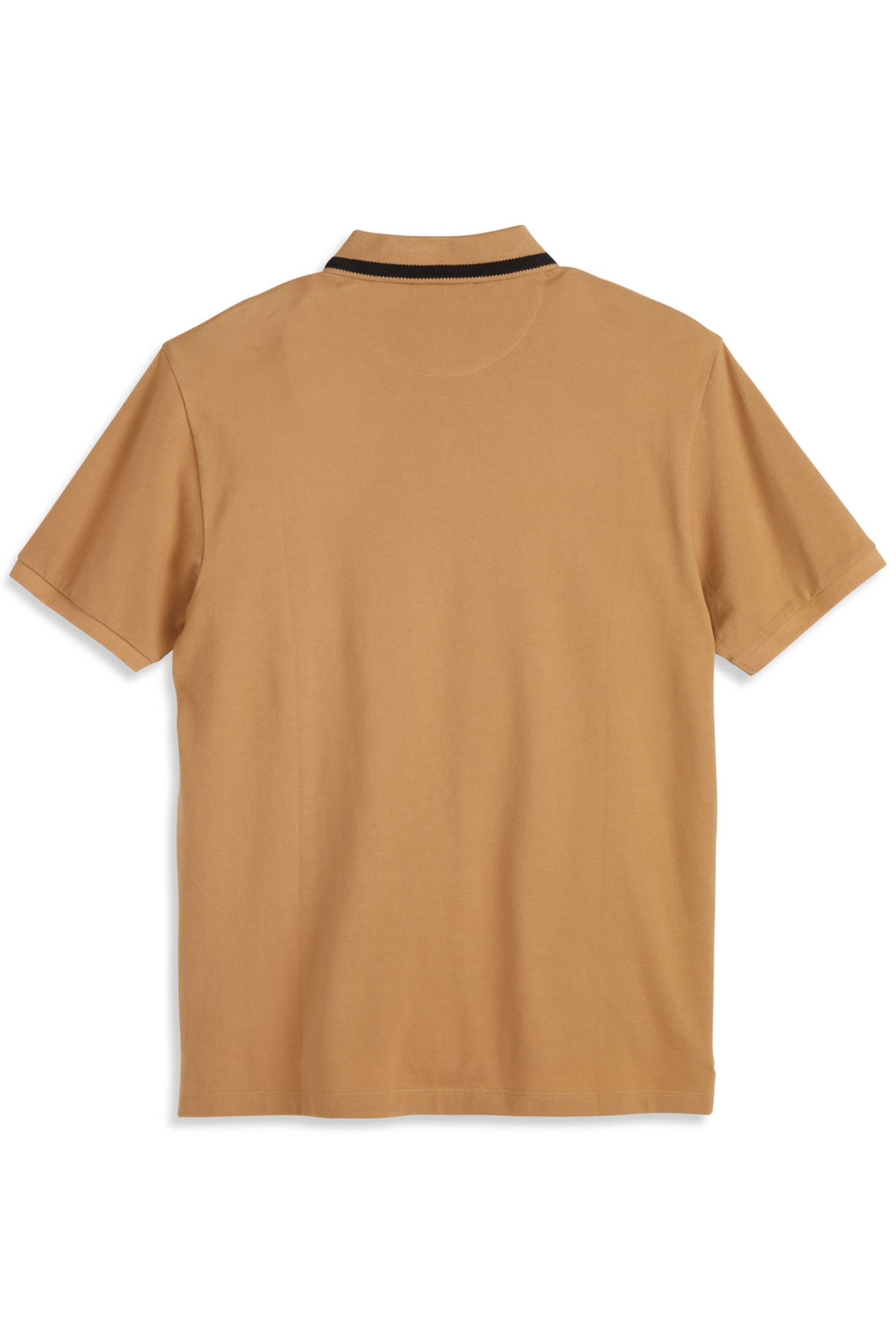 PIQUE SS POLO BROWN/GOLD 4