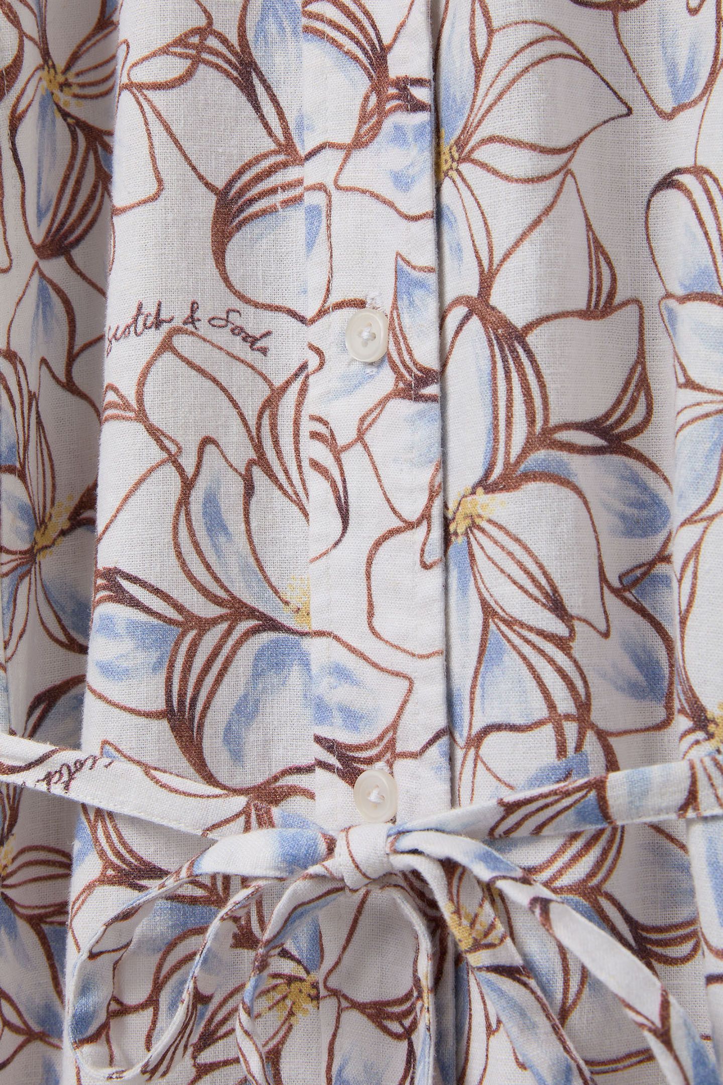MINI SHIRT DRESS SUMMER SKETCHED FLORAL 7