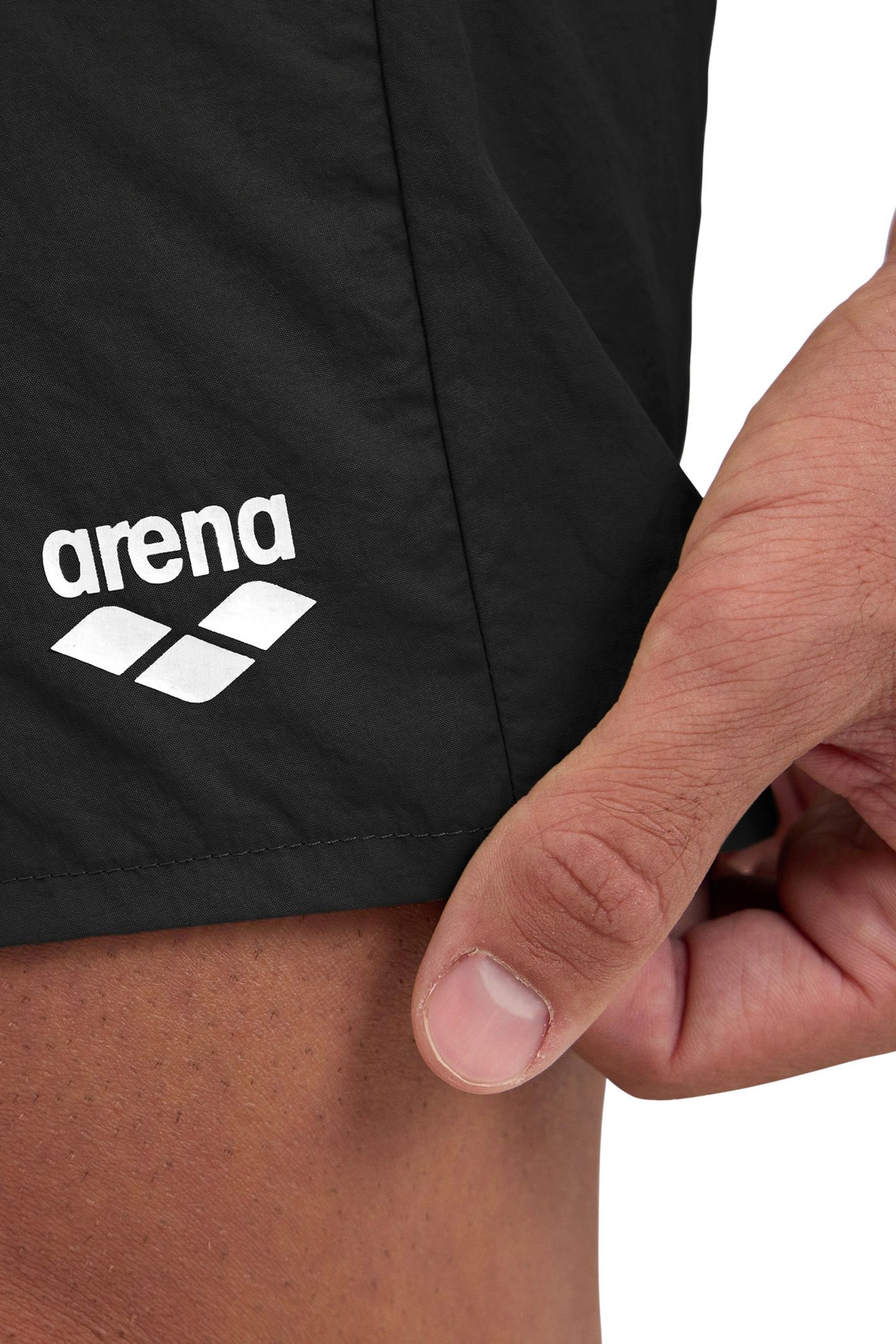 MEN'S ARENA PRO-FILE BEACH BOXER LOGO BLACK-WHITE 3