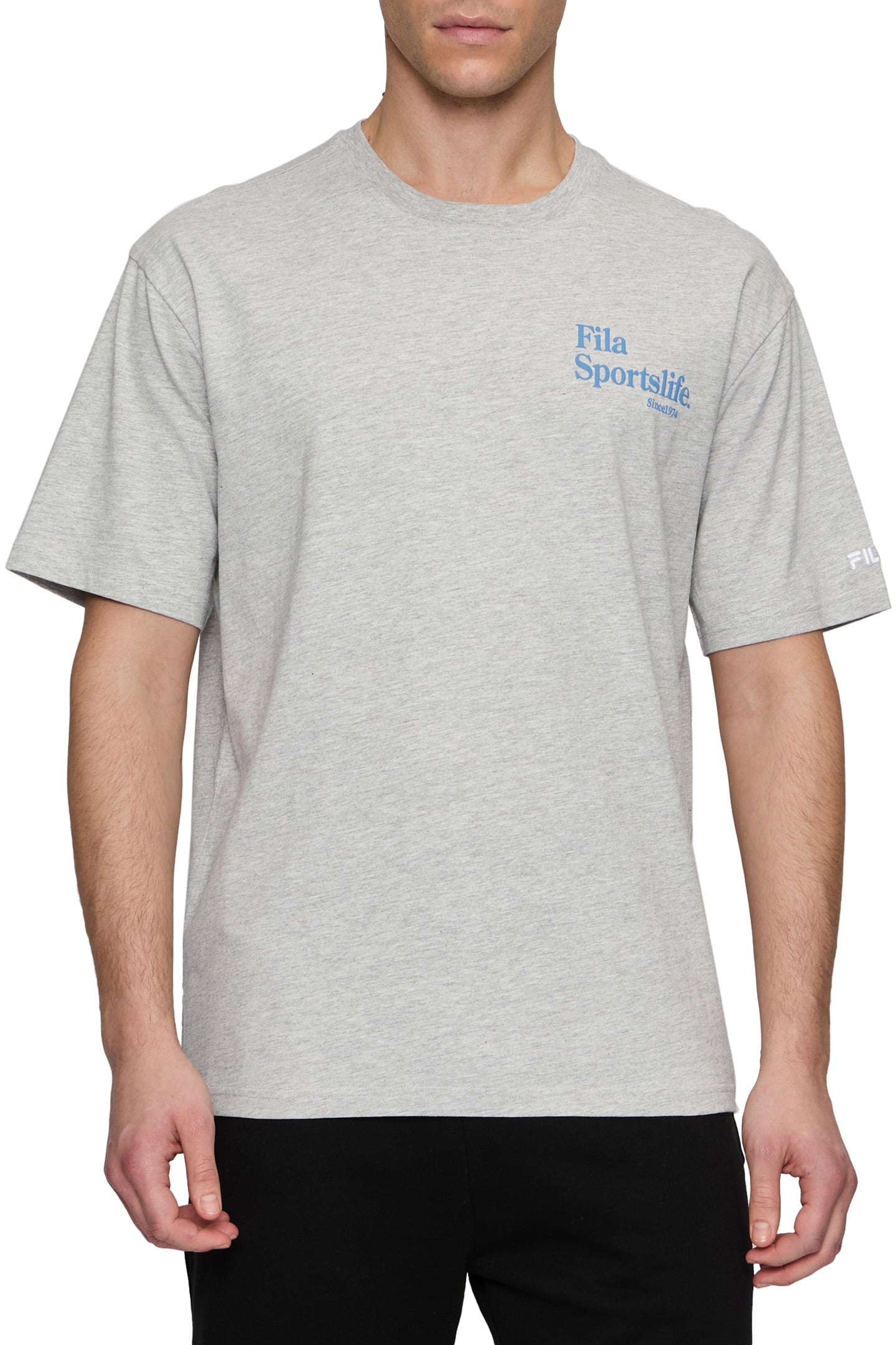 LENS LOOSE TEE LIGHT GREY MELANGE 1