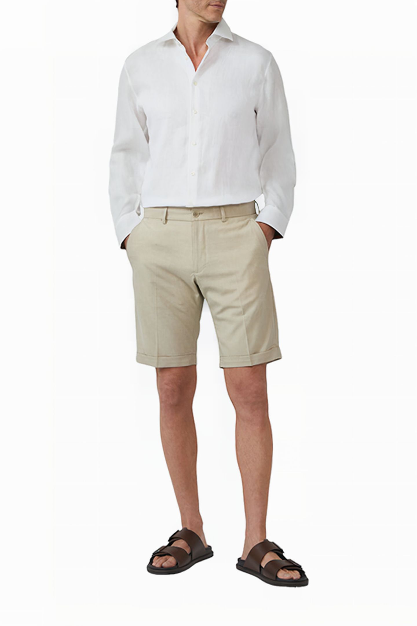 S.OLIVER SHORTS BROWN 2