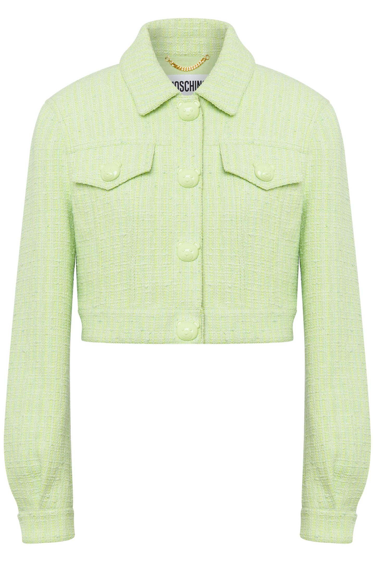 TEDDY BUTTONS TWEED CROPPED JACKET WHITE 3