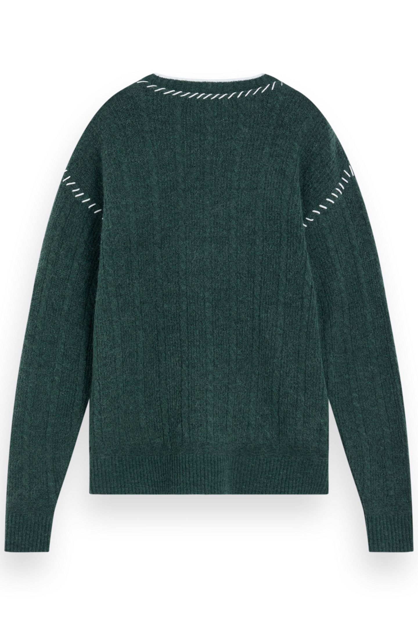 ALPACA DROPPED SHOULDER CARDIGAN PINE GREEN 5