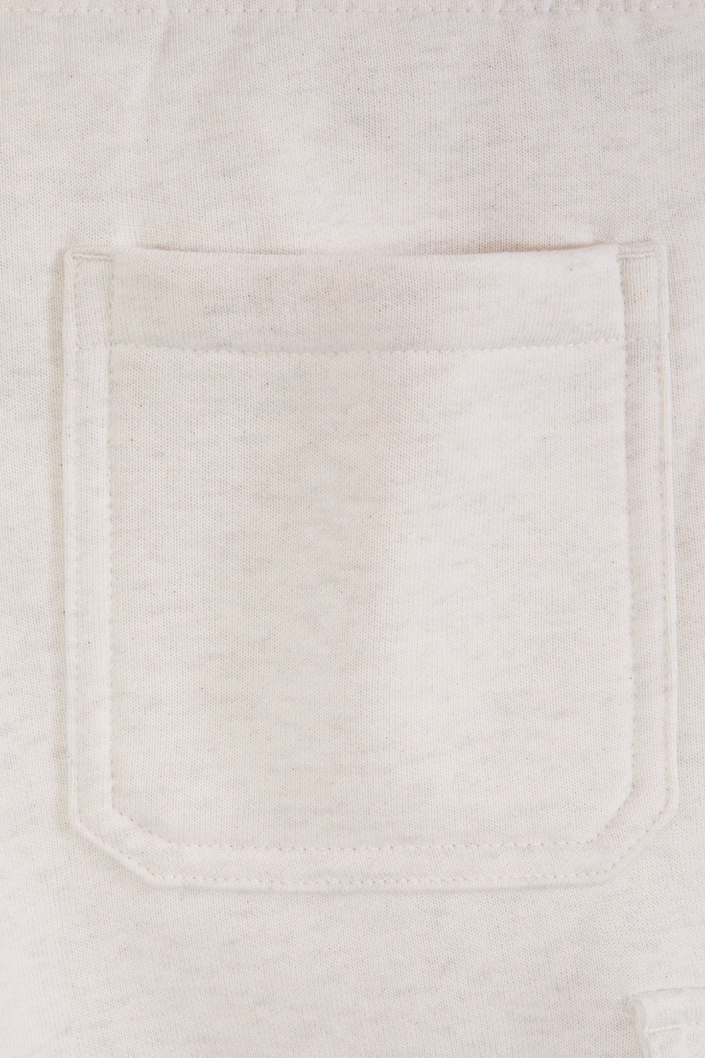 BOYS S&S FLEECE CARGO SHORT IVORY 5