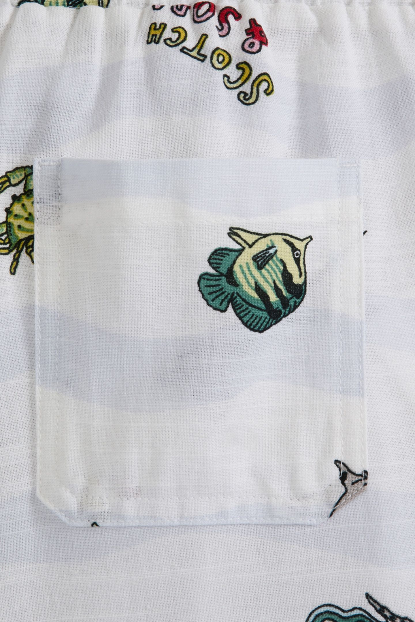 BOYS 2PC PRINTED WOVEN BUTTON UP SHIRT & SHORT SET WHITE TRA 5