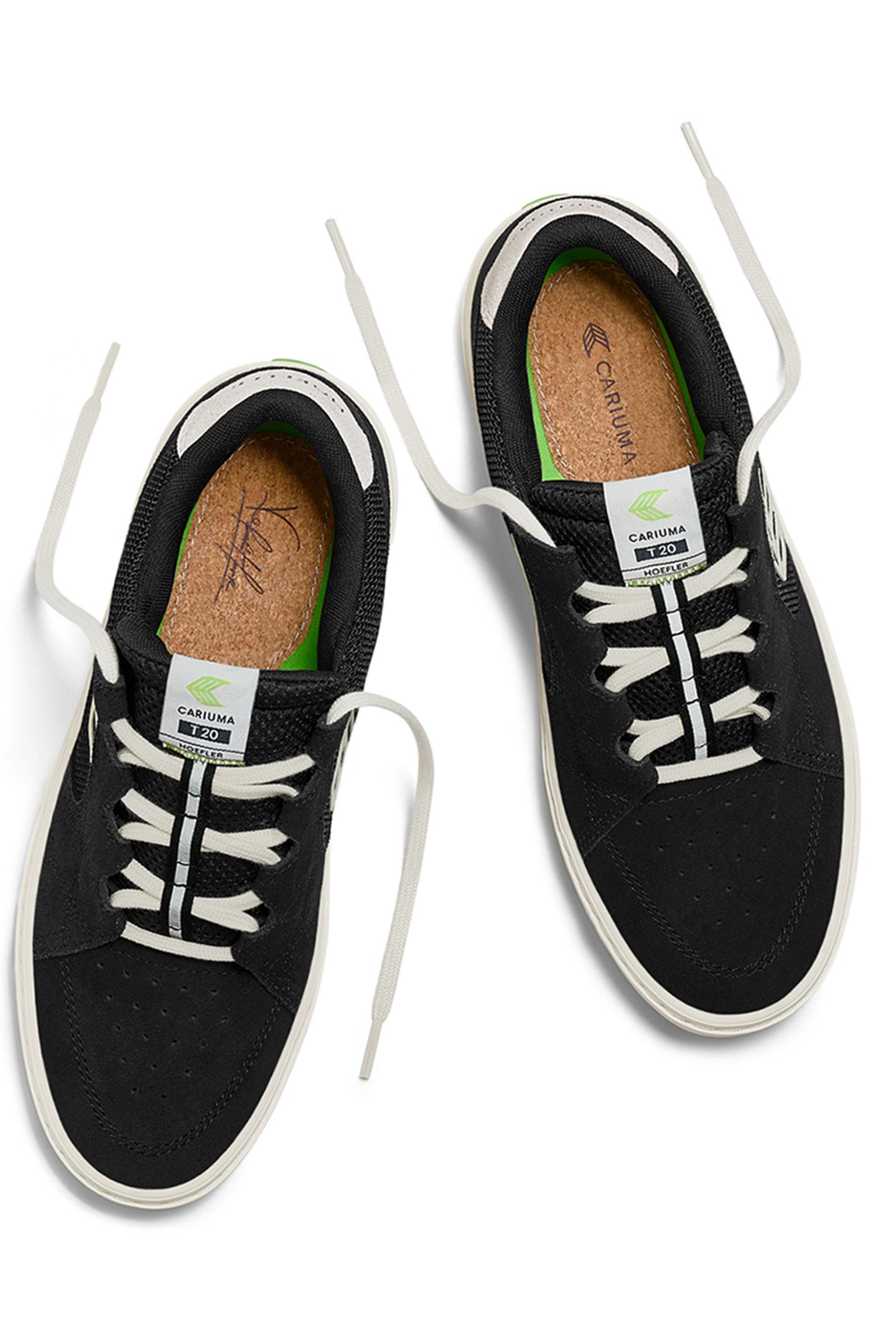 T20 PRO BLACK SUEDE AND MESH IVORY LOGO SNEAKER 4