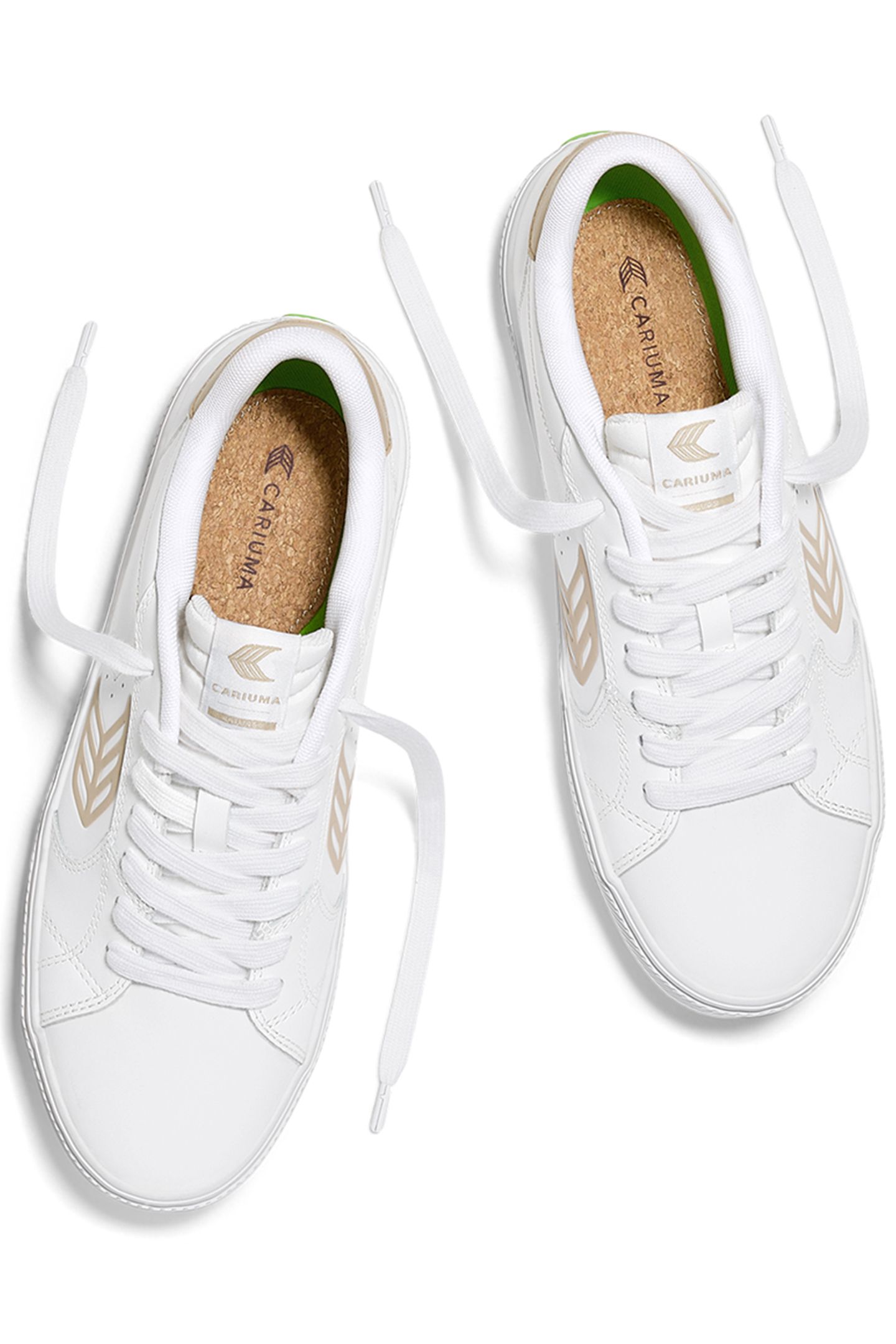 SALVAS WHITE LEATHER SHIFTING SAND LOGO SNEAKER 5
