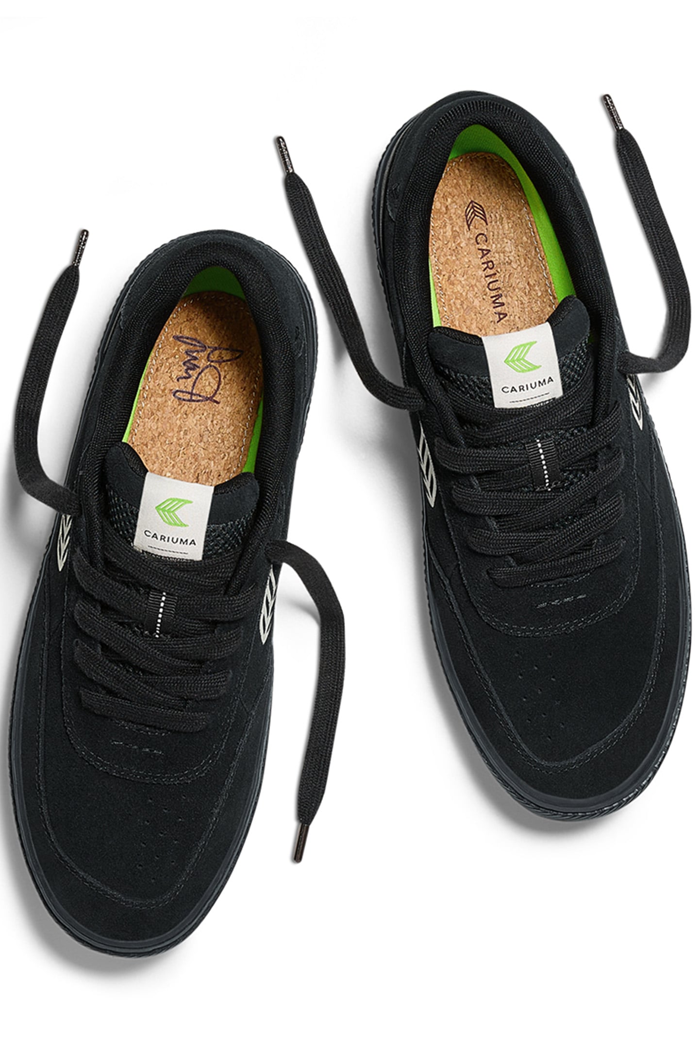LUAN PRO ALL BLACK SUEDE IVORY LOGO SNEAKER 4