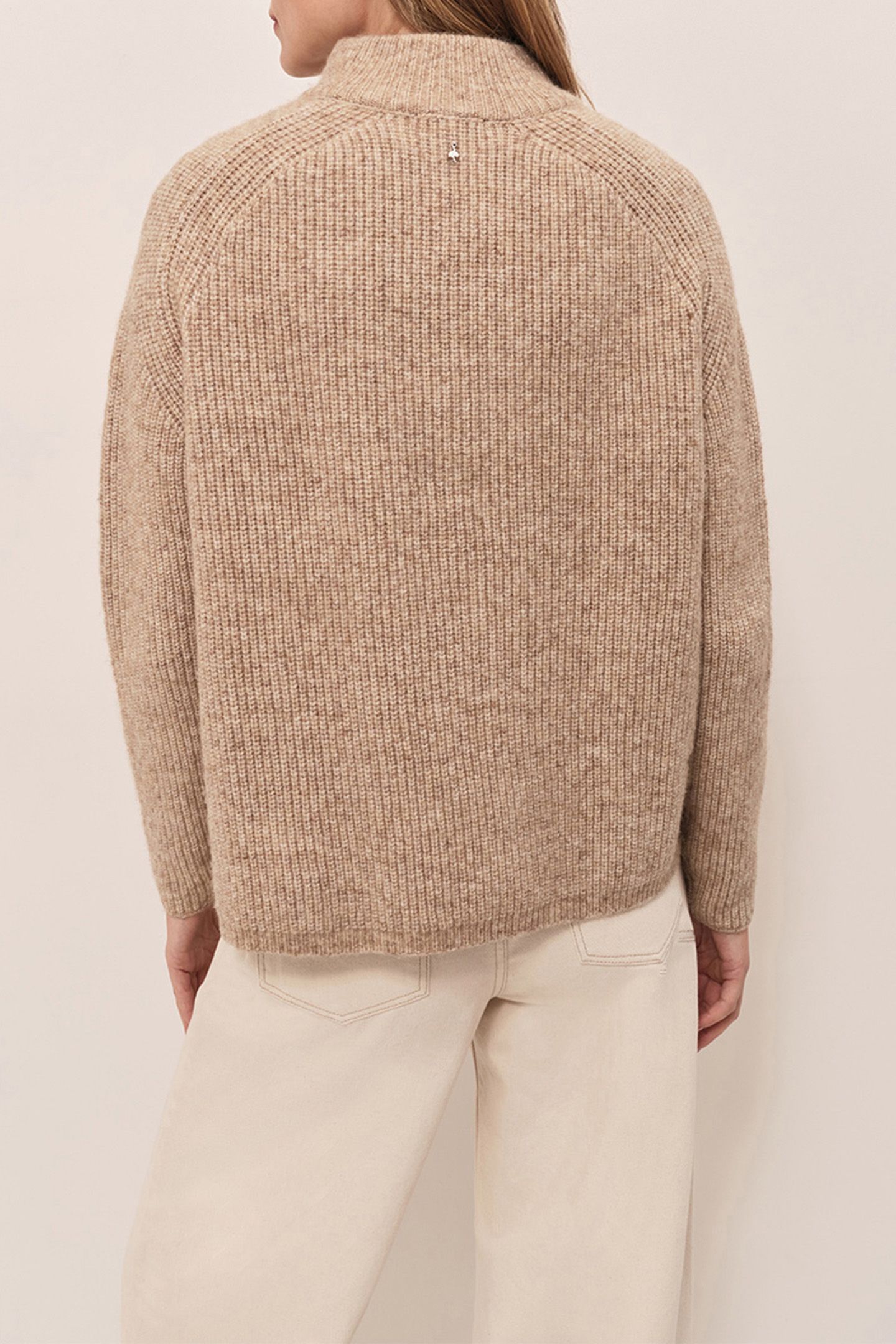 TRINITE - KNITTED SANDCASTLE JUMPER WITH BUTTONED TRUCKER NE 2