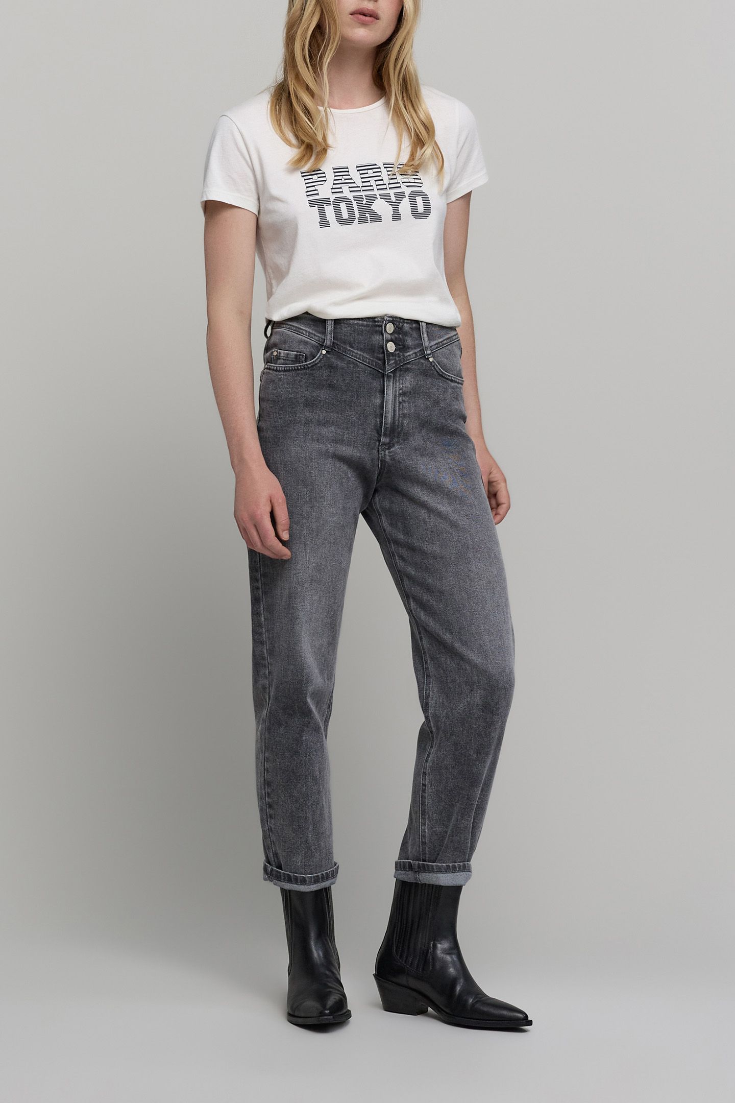 OFF-WHITE NAVY STRIPES TEE-SHIRT 1