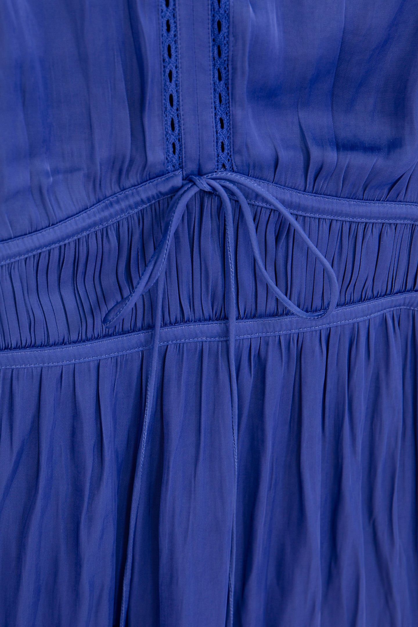 ROYAL BLUE CRUMPLED DRESS WITH BUTTERFLY SLEEVES 7