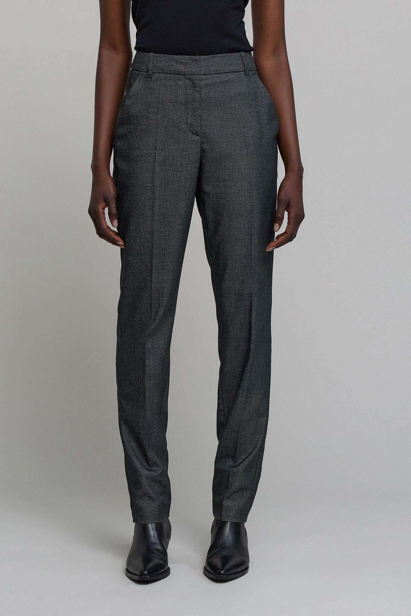 CAVIAR PATTERN STRAIGHT-LEG PANTS 1
