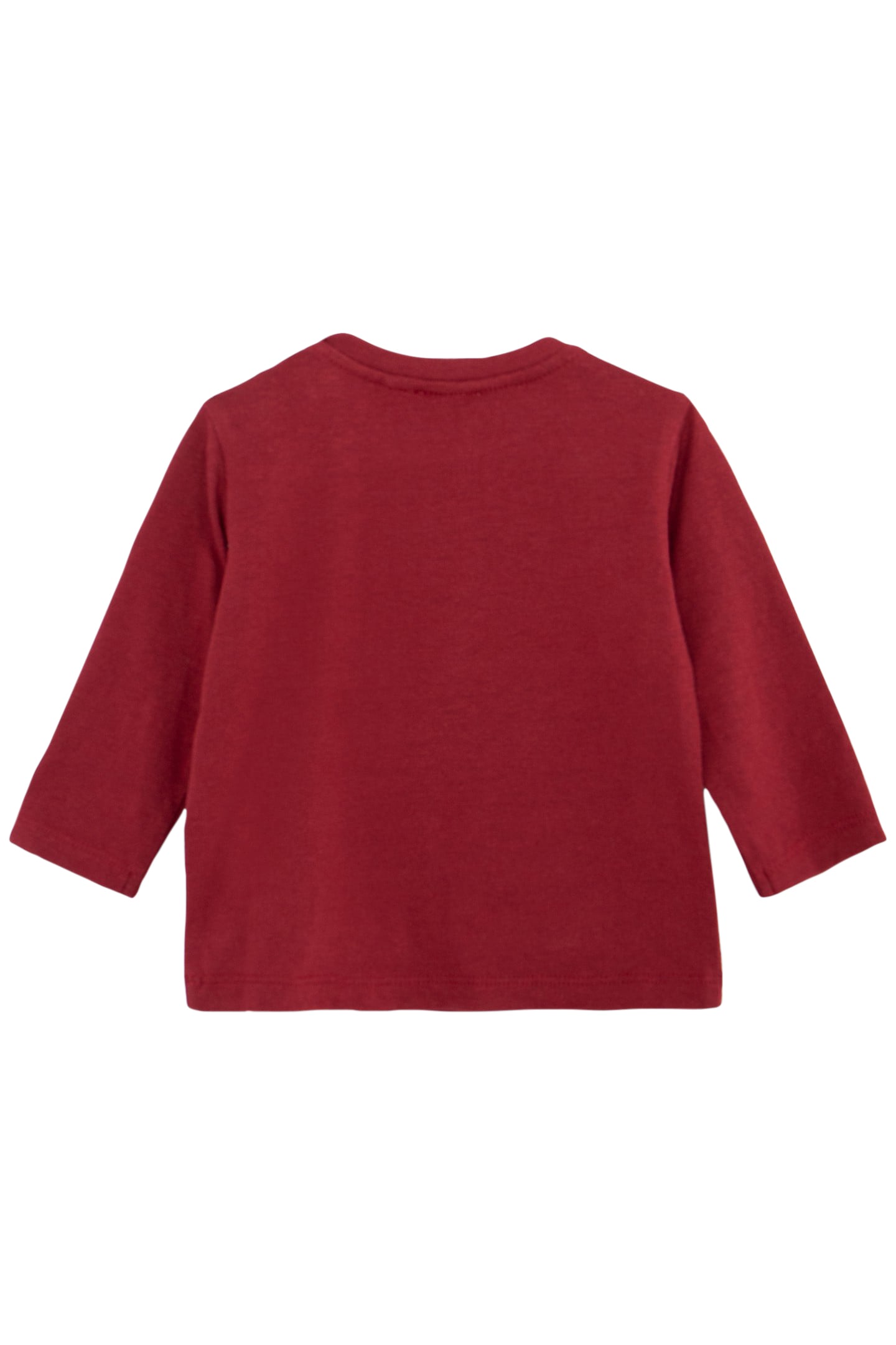 BABY BOY BURGUNDY VISUAL T-SHIRT CAT ROCKER 2