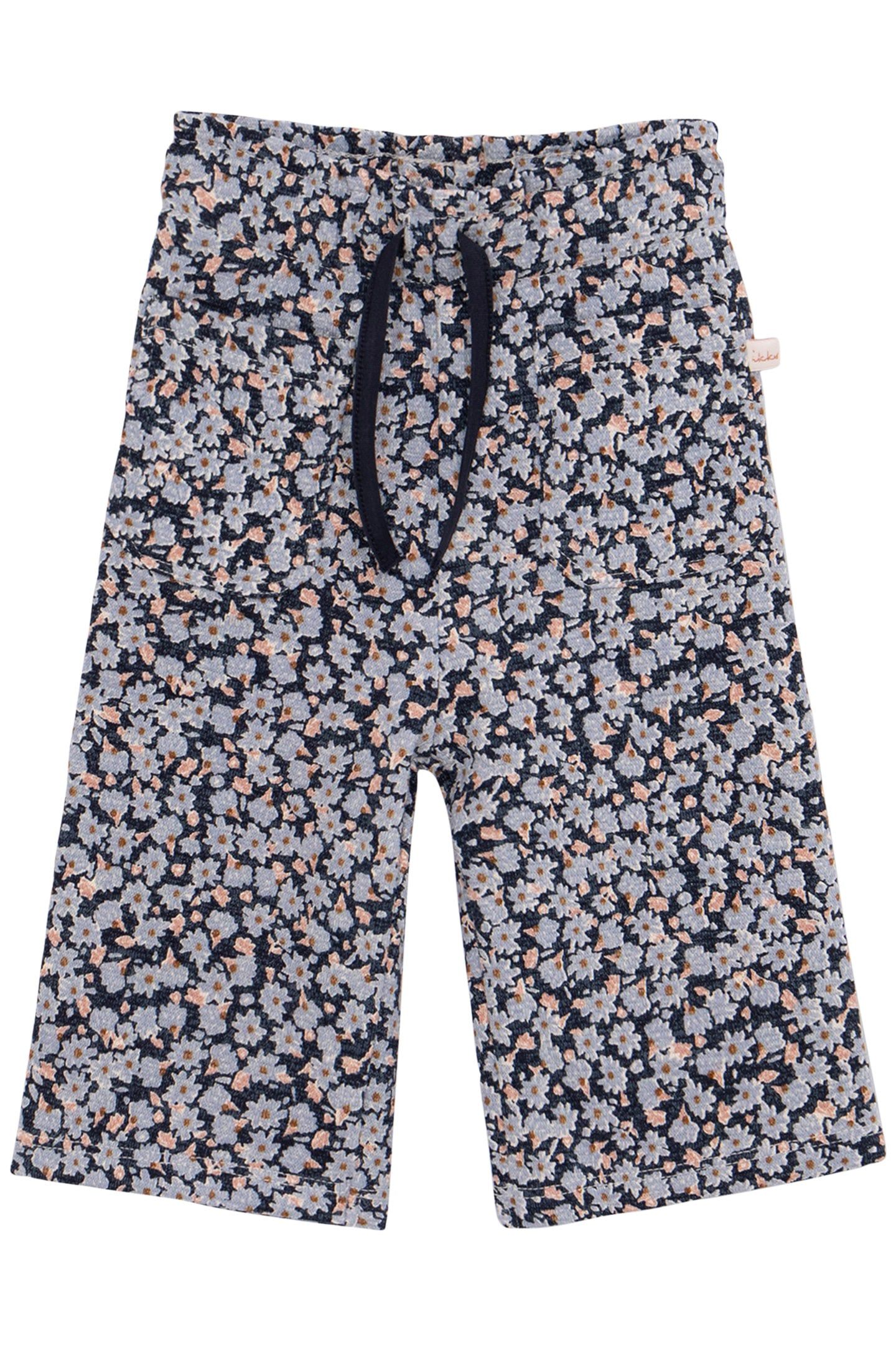 ORGANIC COTTON NAVY PANTS LAVENDER FLOWERS BABY GIRL 1