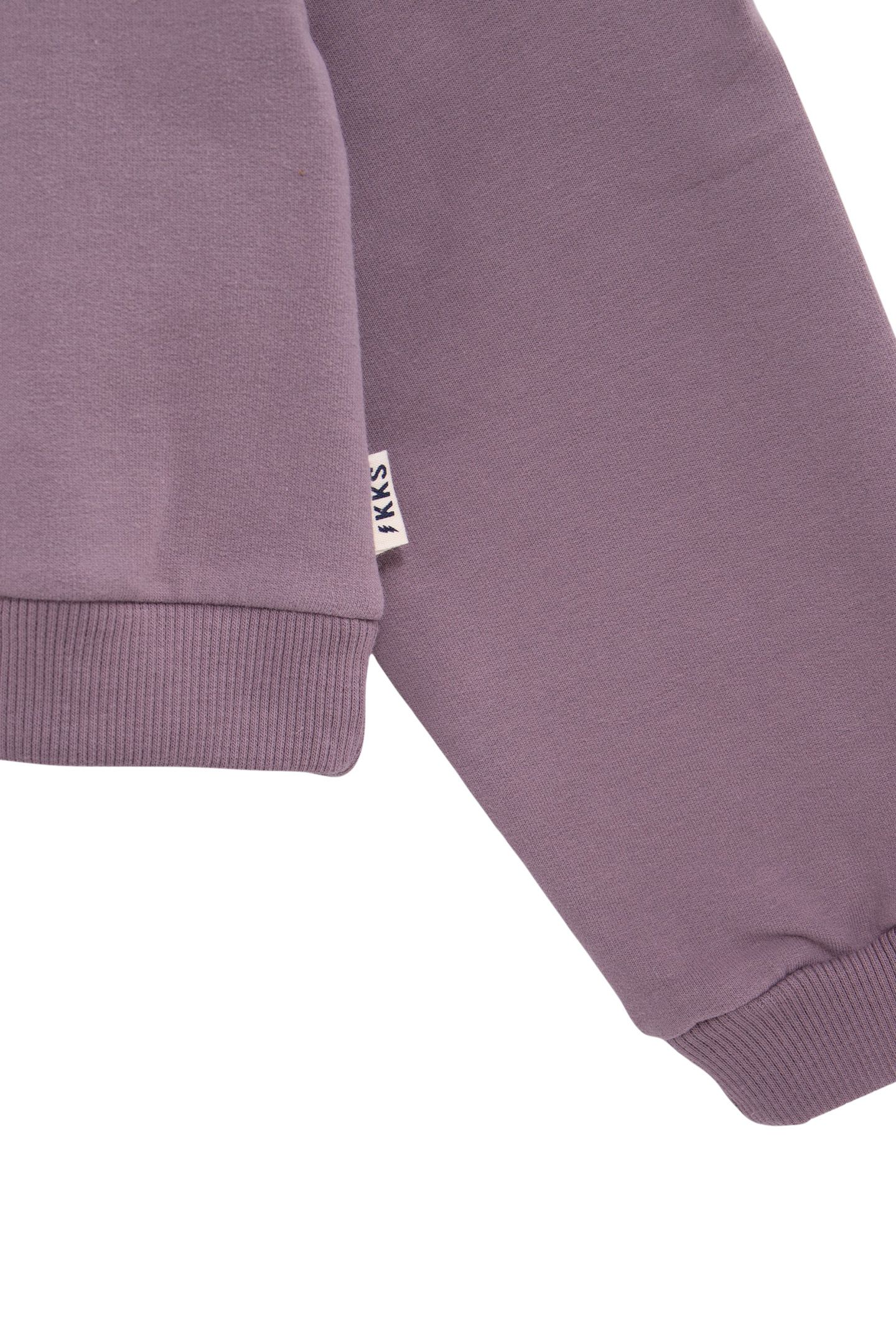 GIRL'S LILAC BLUE FLOCKED VELVET MESSAGE SWEATSHIRT 3