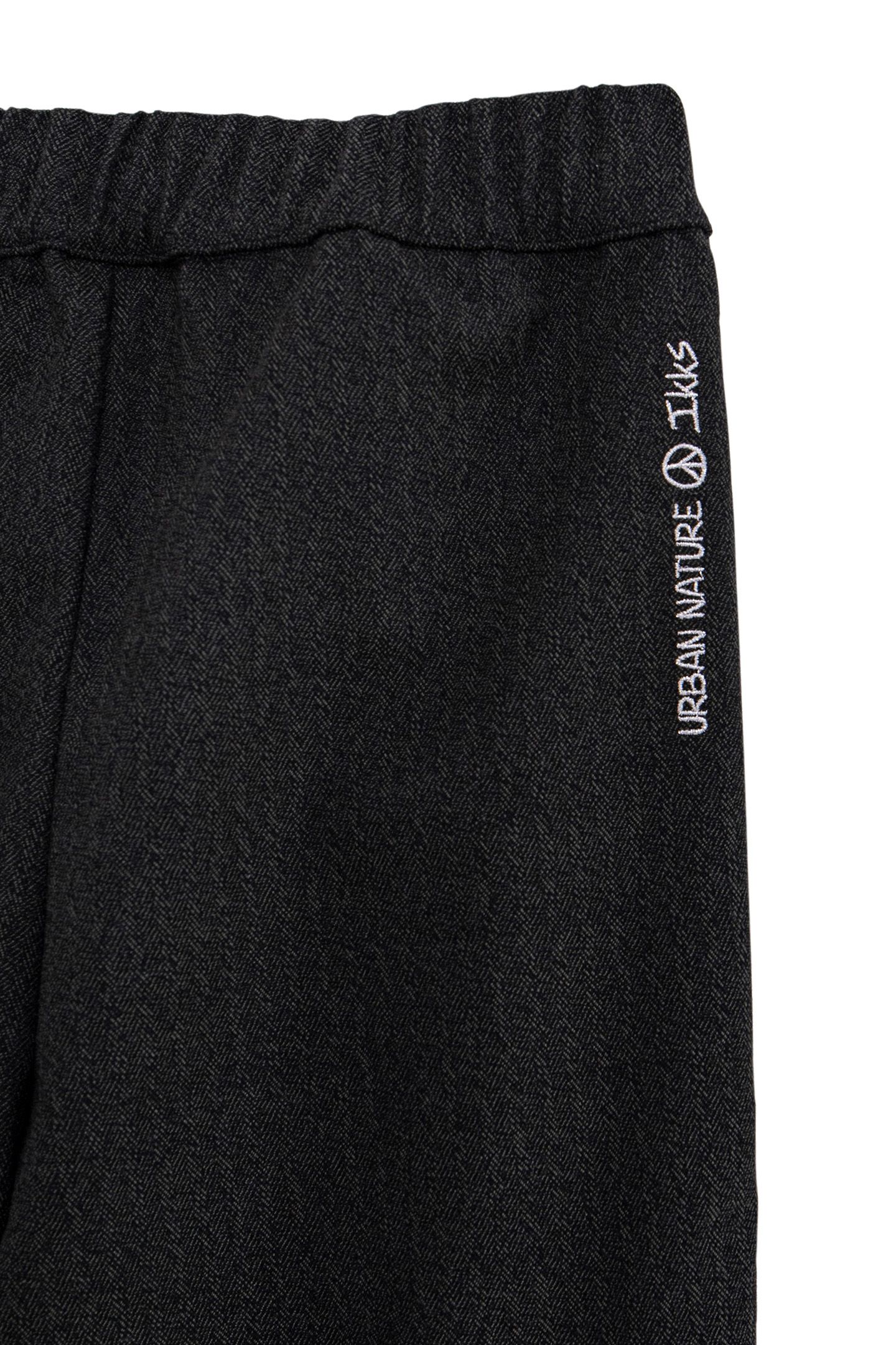 GIRL'S BLACK FAUX-UNI JEWEL-RIBBON PANTS 6