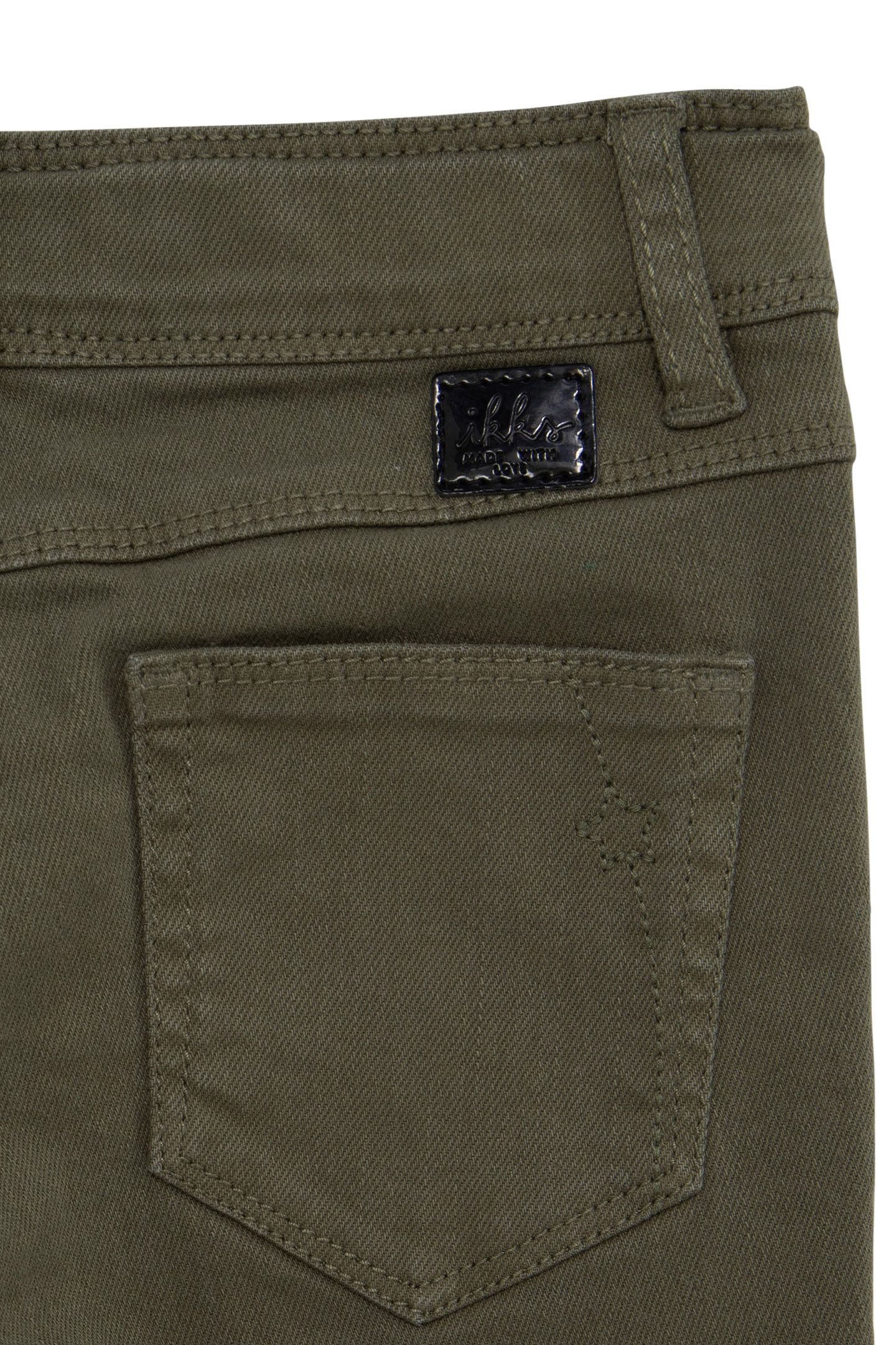 GIRL'S UPCYCLED SLIM KHAKI JEWEL-BRAIDED JEANS 4