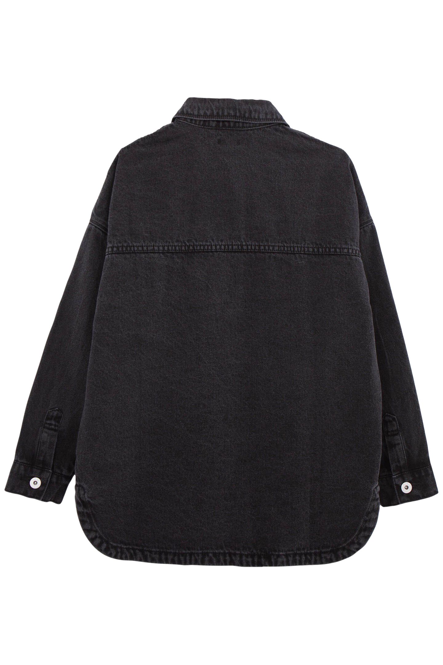 GREY DENIM SHIRT WATERLESS PATCH POCKETS GIRL 2