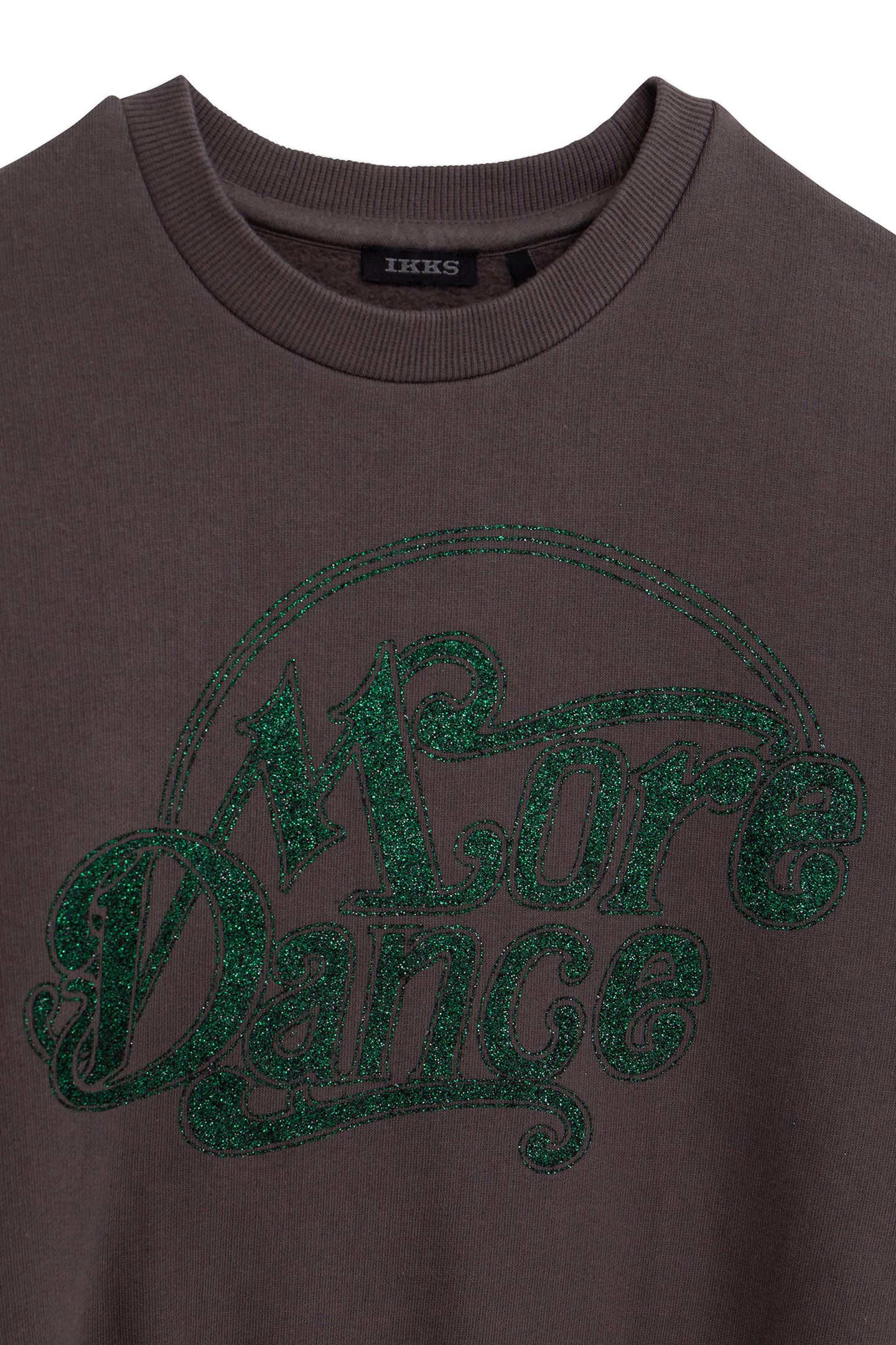 GIRL'S GRAY MESSAGE GREEN GLITTER SWEATSHIRT 3