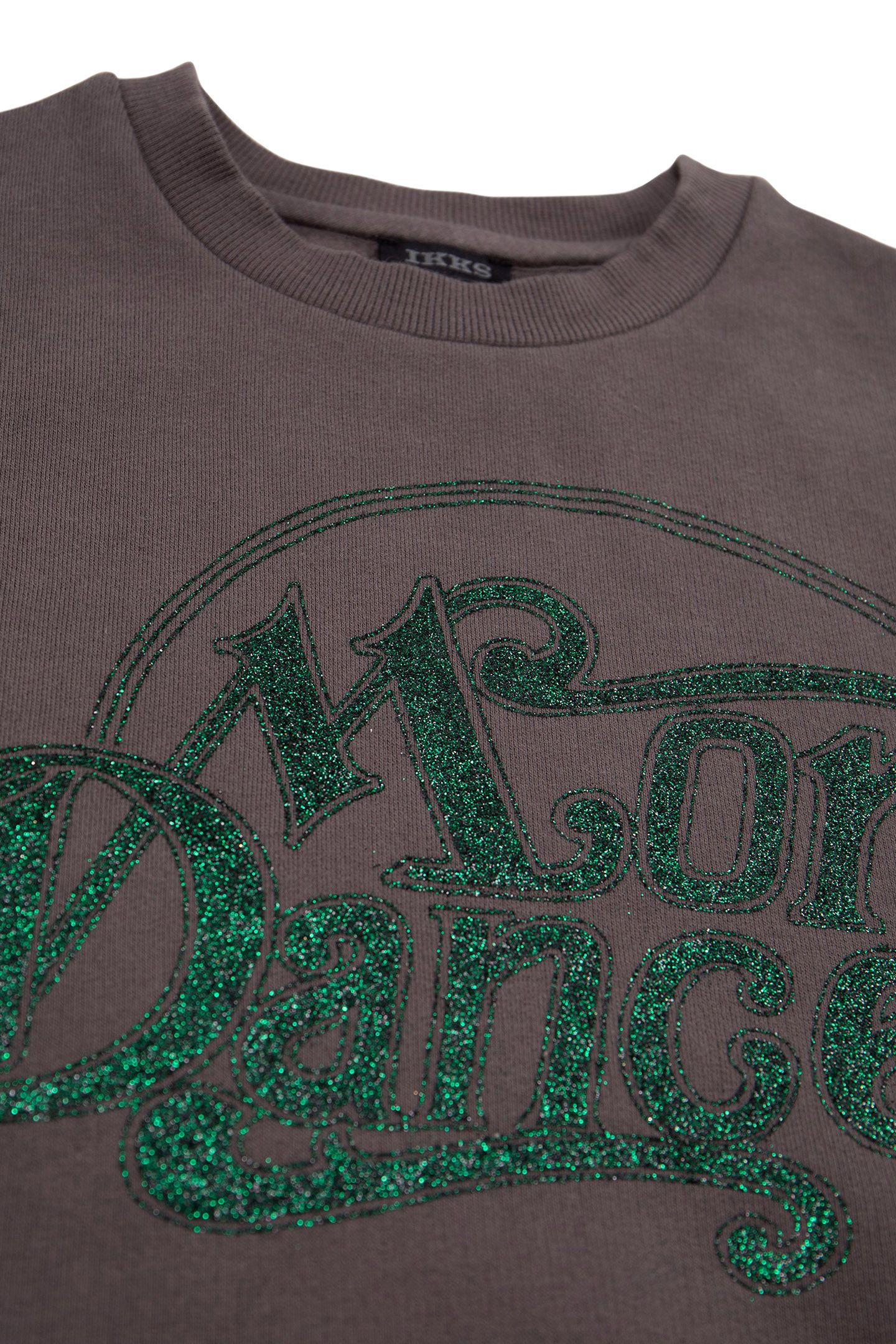 GIRL'S GRAY MESSAGE GREEN GLITTER SWEATSHIRT 5
