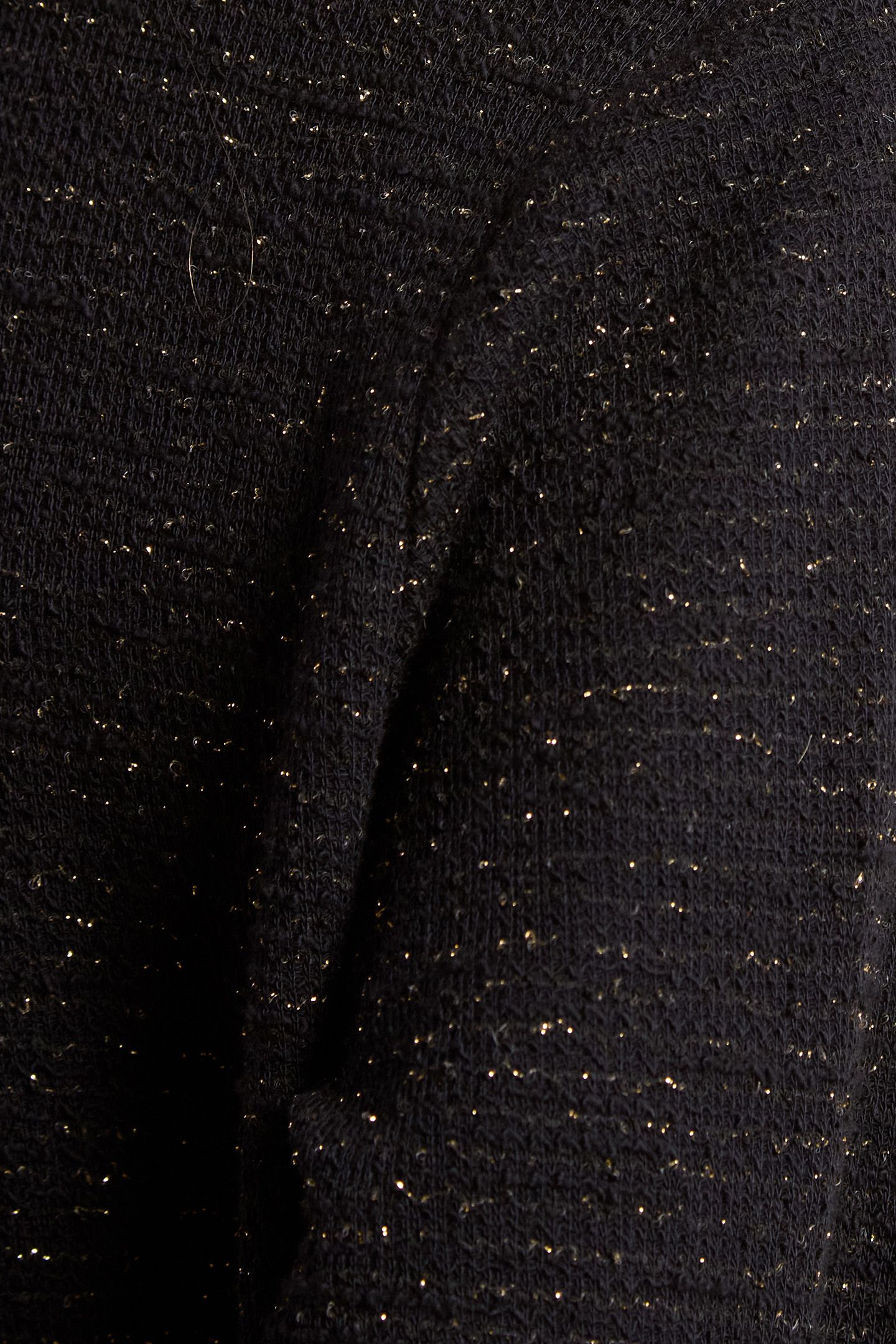 BLACK KNIT DRESS WITH GOLD STRIPES 5