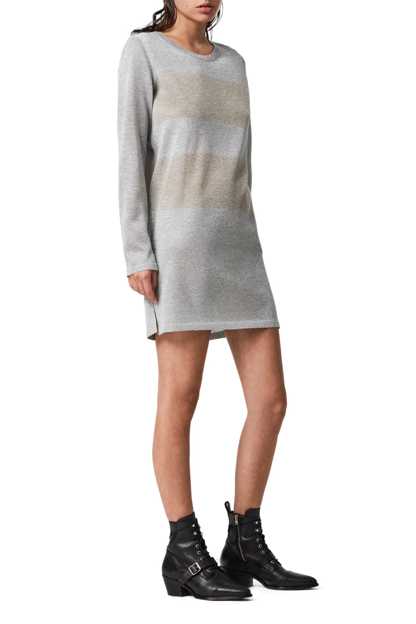 SPARKLE STR DRESS SILVER/GOLD 4