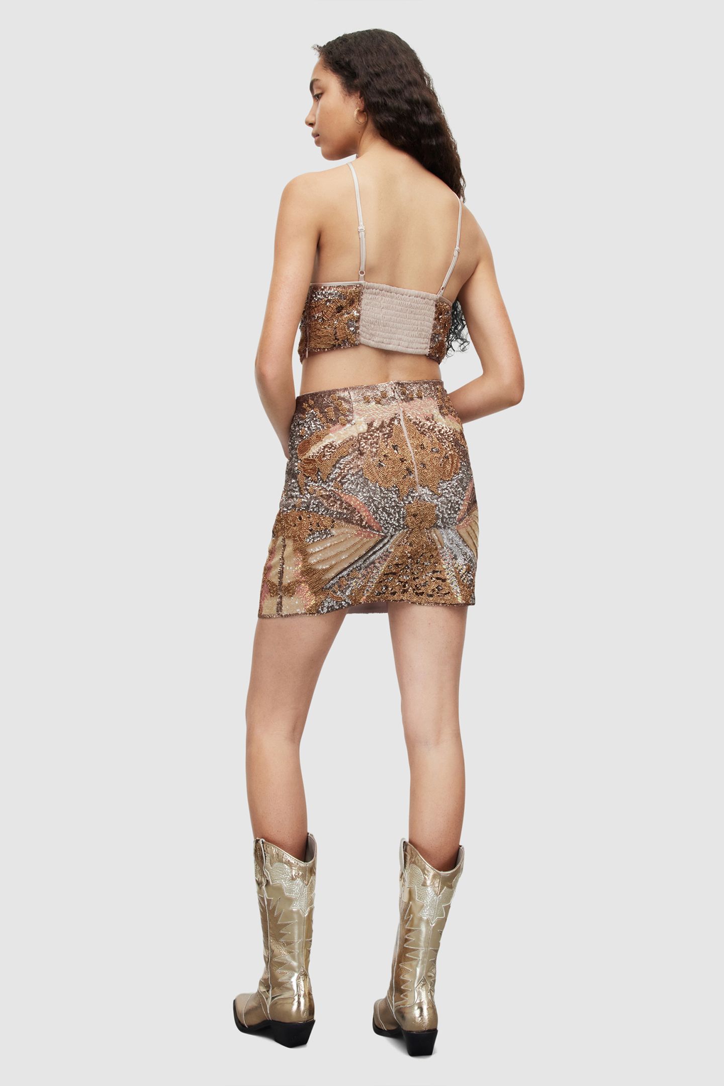 JAMILIA EMB SKIRT GOLD 3