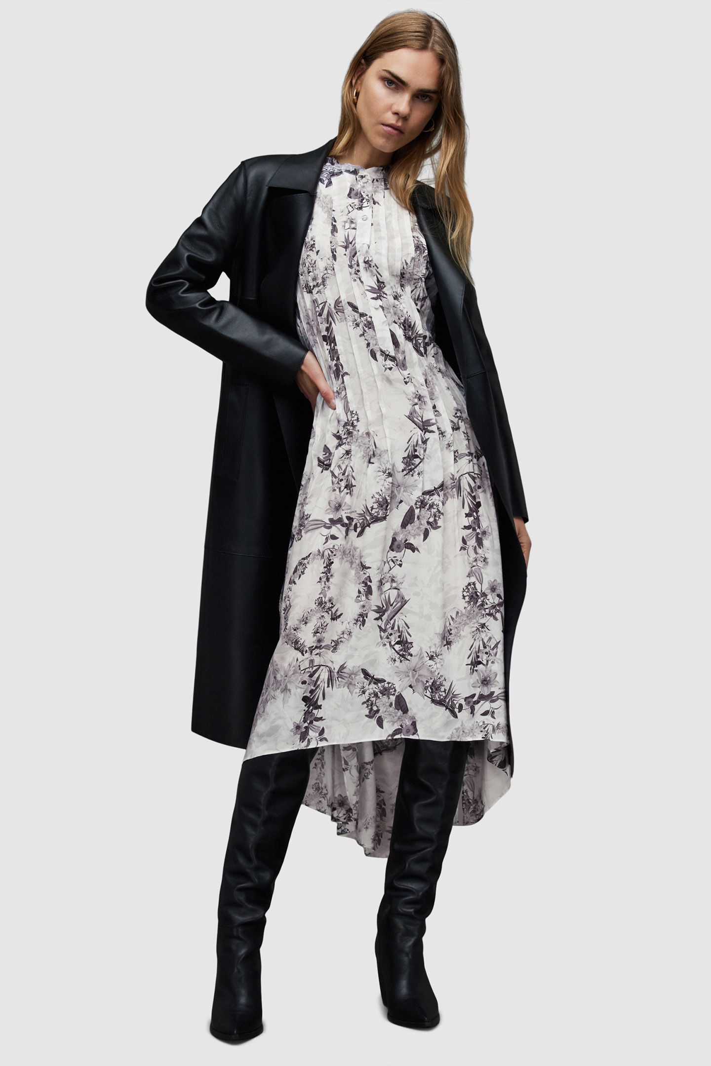 EILA AUDREY DRESS MONO WHITE 4