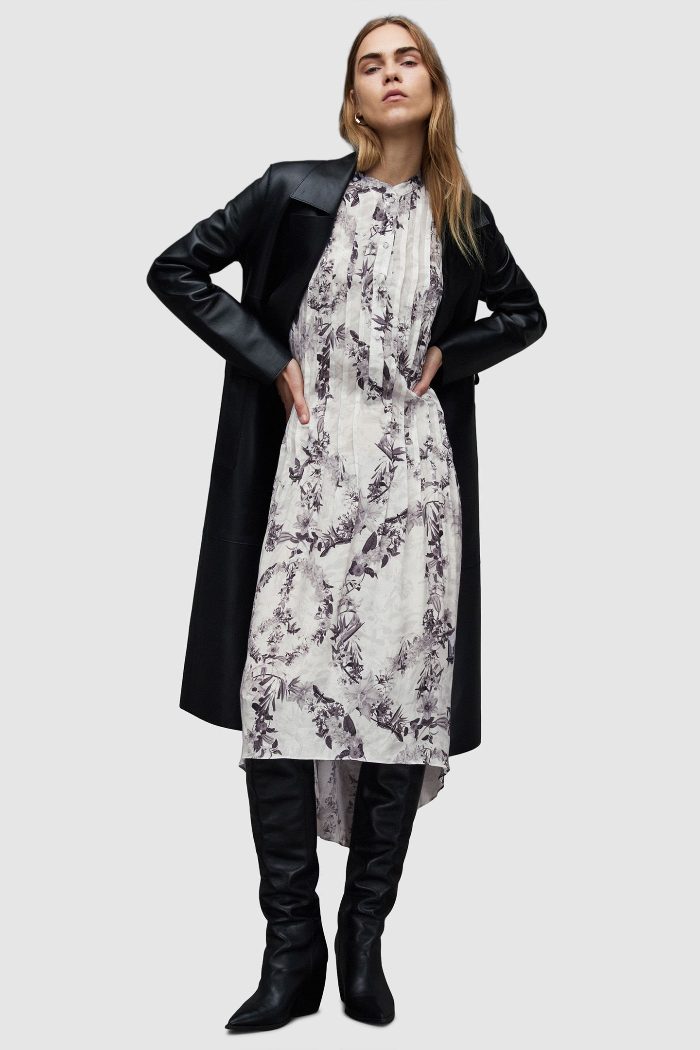 EILA AUDREY DRESS MONO WHITE 6