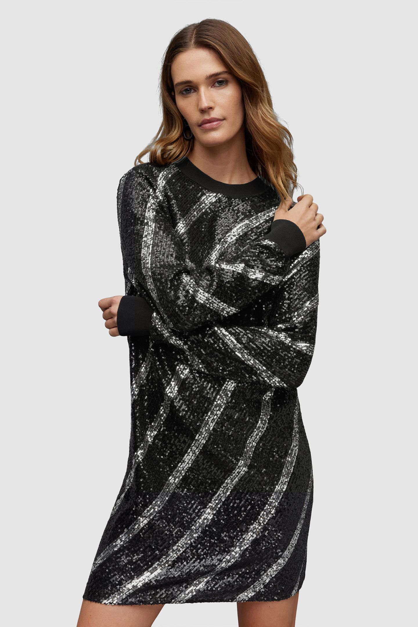 JUELA BOWI DRESS BLACK/SILVER 7