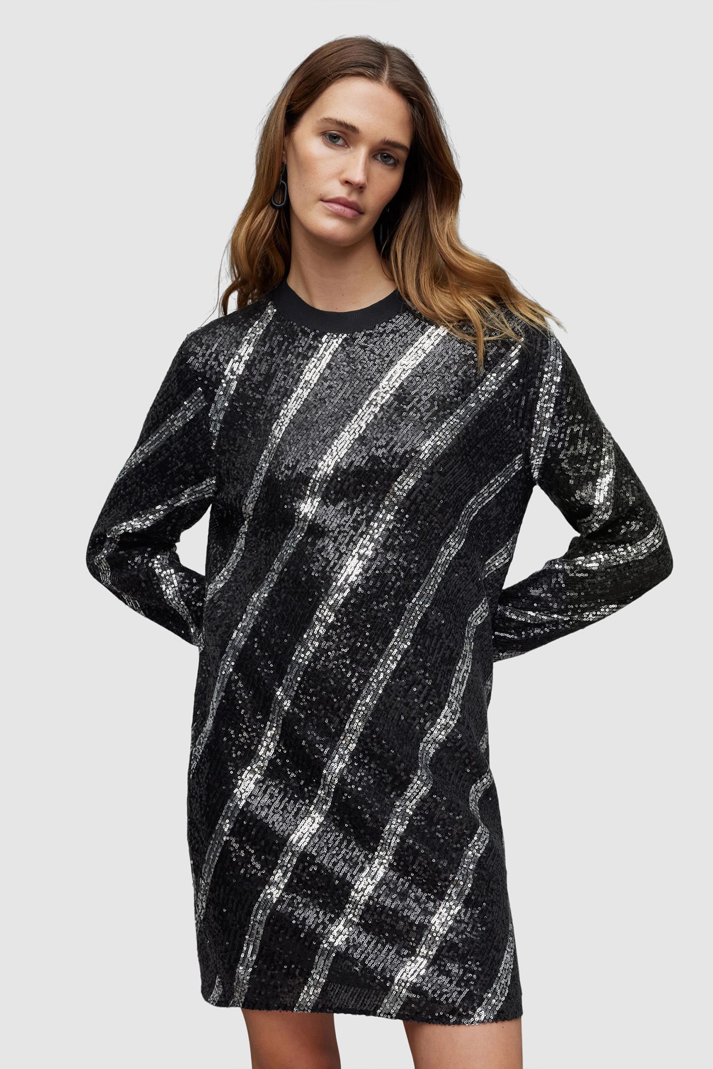 JUELA BOWI DRESS BLACK/SILVER 1