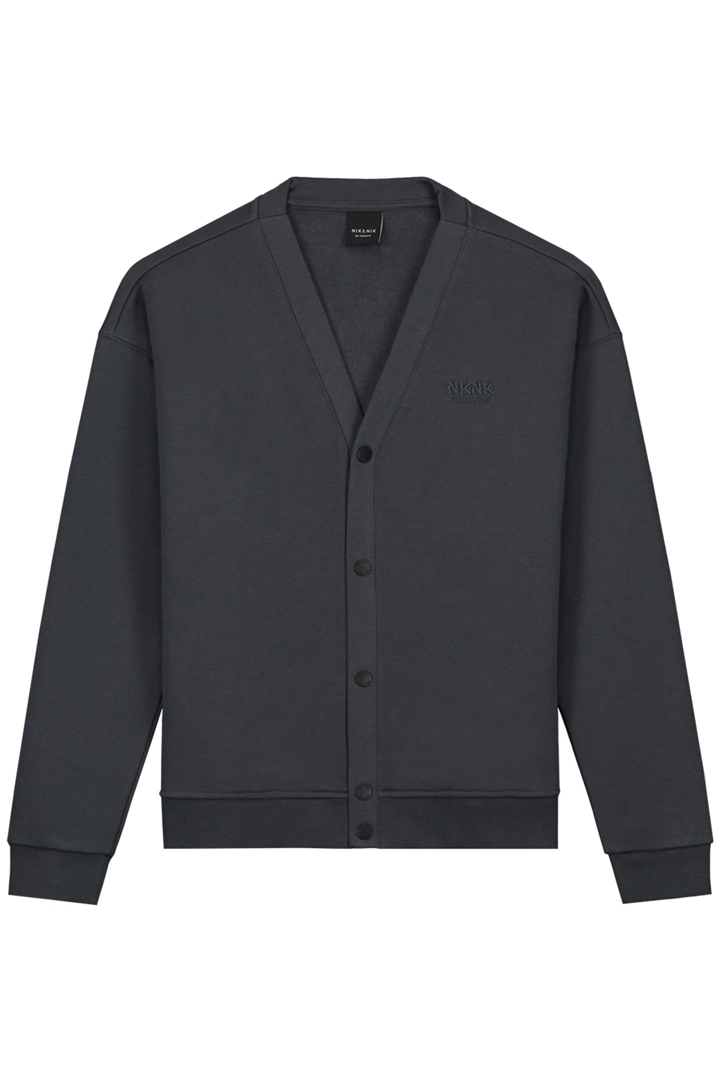 STATEMENT SWEAT CARDIGAN PIRATE BLACK 2