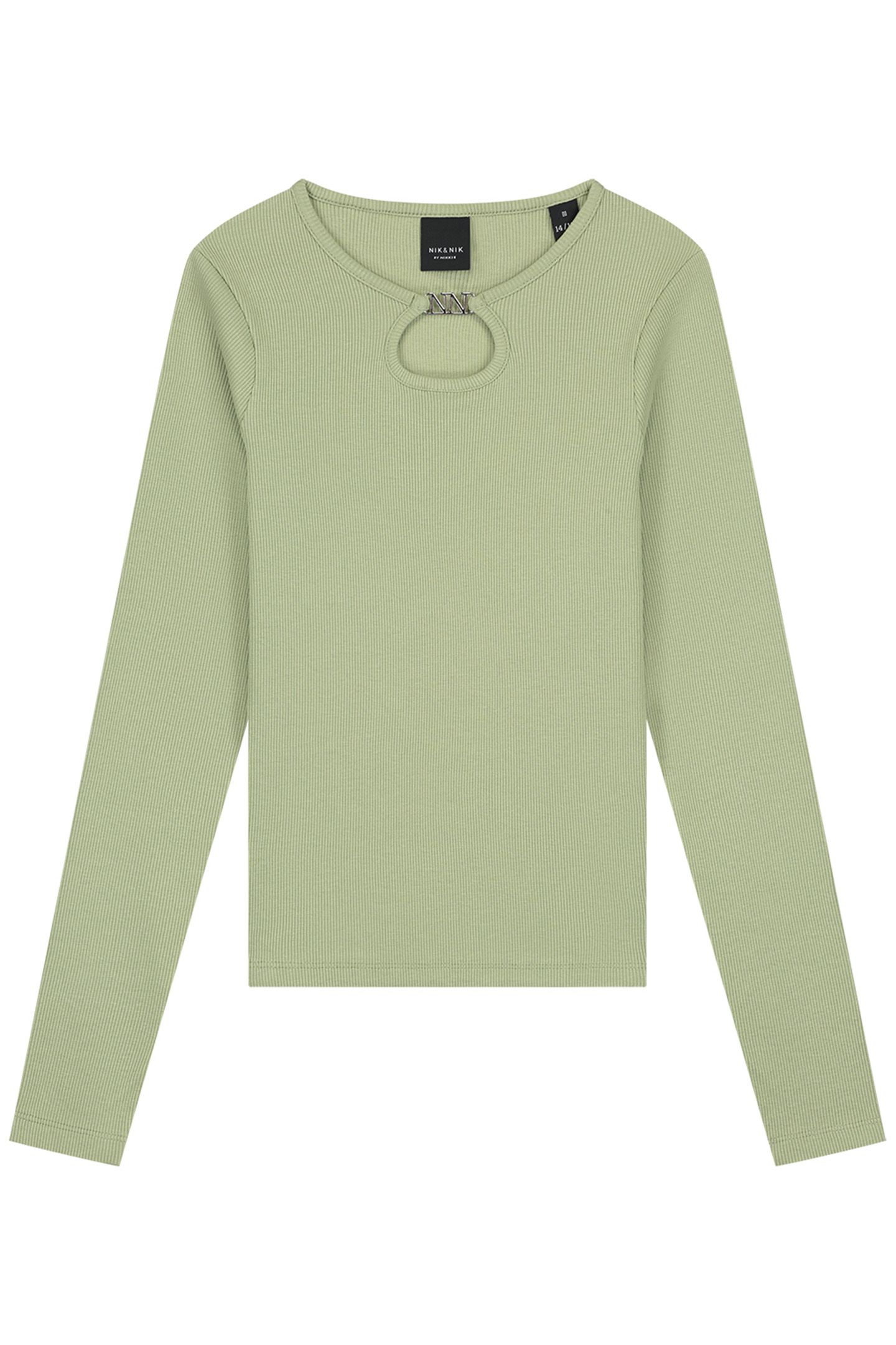 PRESLEY LS RIB TOP CROCODILE GREEN 2