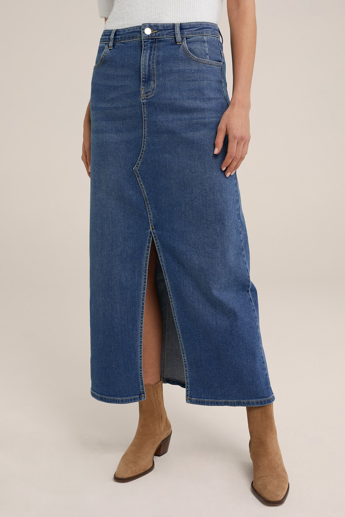 SKIRT MAXI LENGTH DARK BLUE 1