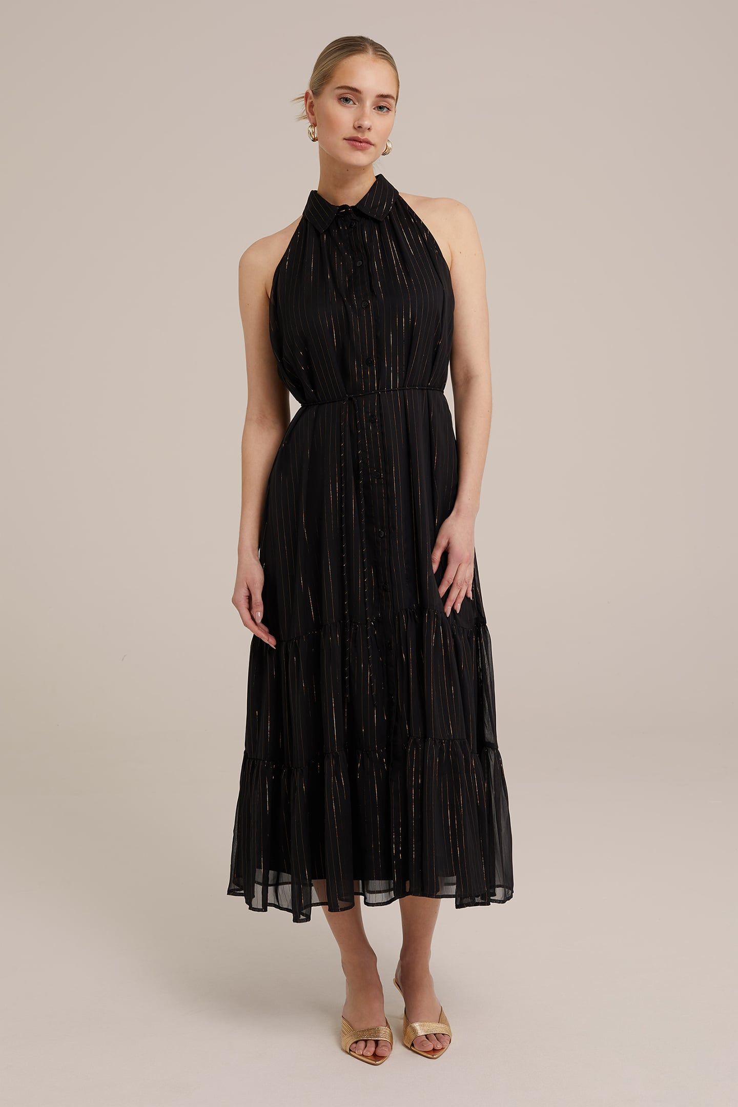 DRESS MID LENGTH BLACK 1
