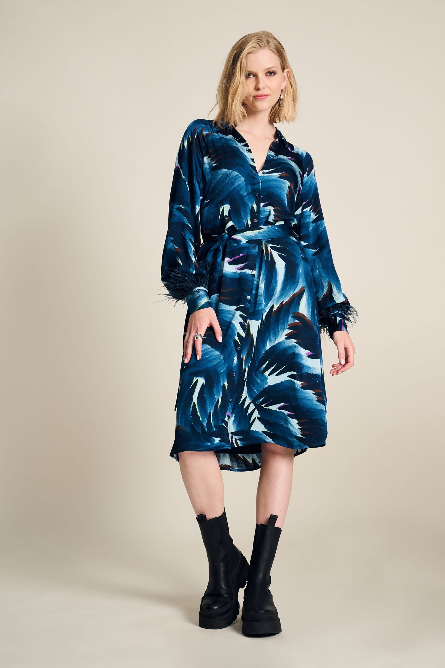 DRESS - JADA FEATHERS BLUE 5