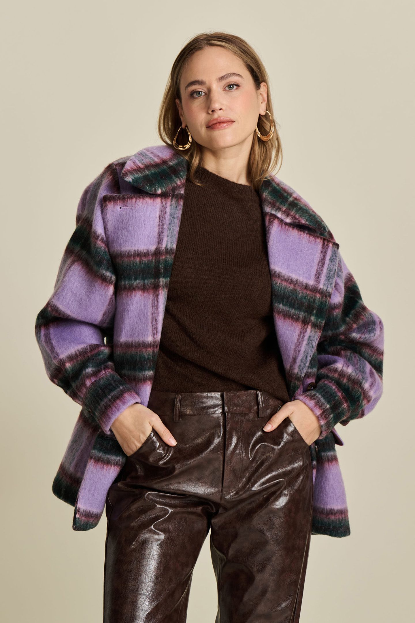 COAT - CHECKS LAVENDER 4