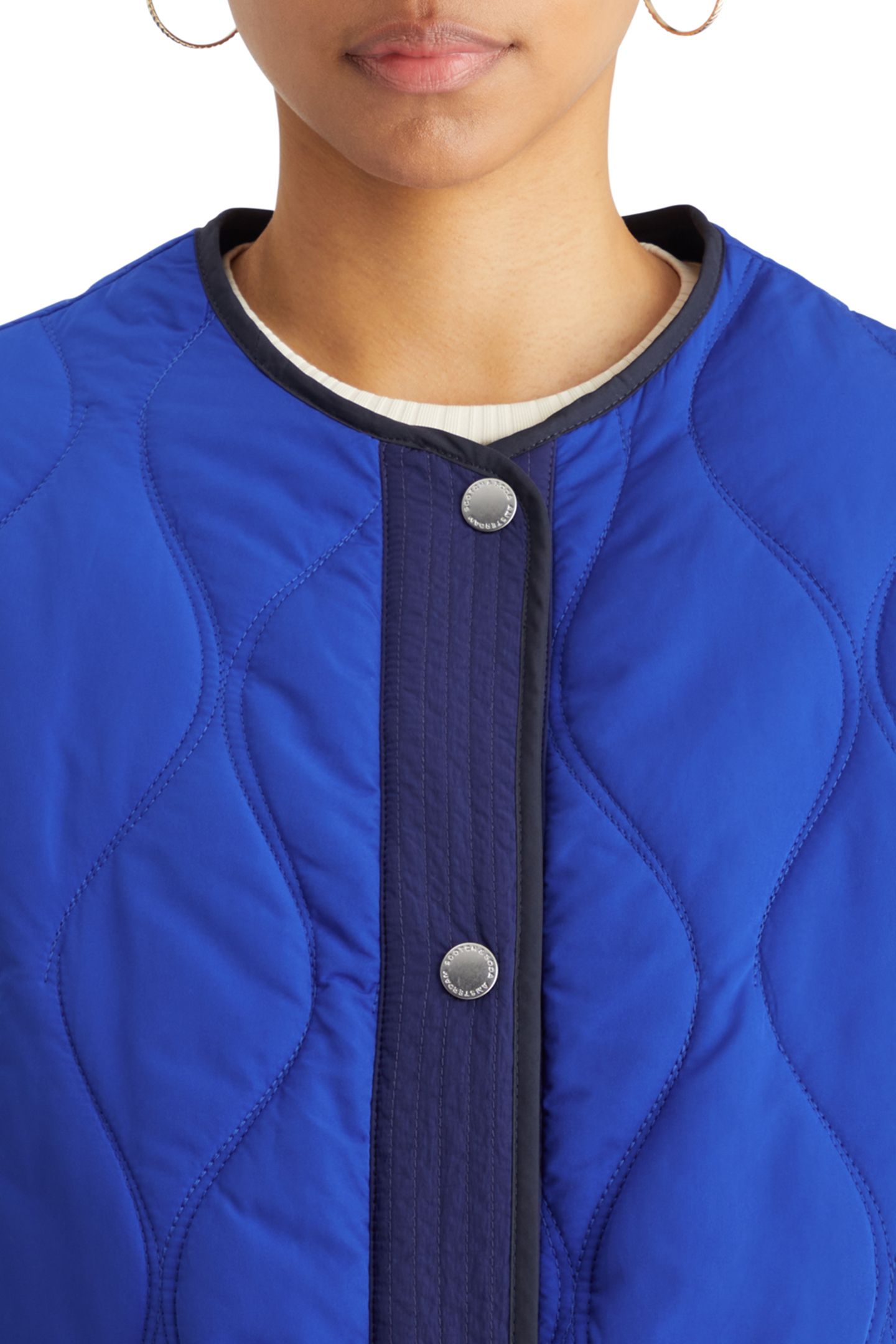 OVERSIZED ONION QUILT LINER JACKET ELECTRIC BLUE 8