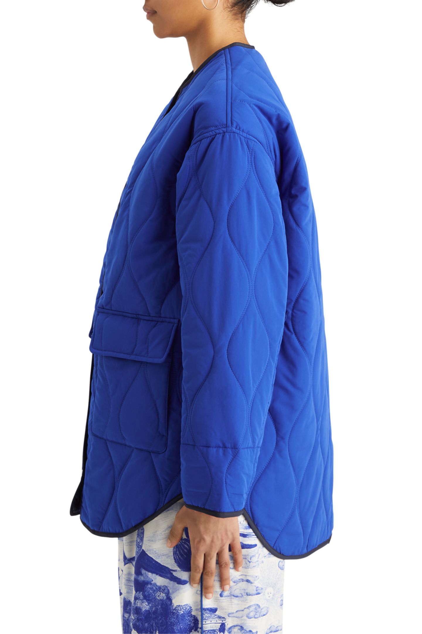 OVERSIZED ONION QUILT LINER JACKET ELECTRIC BLUE 7