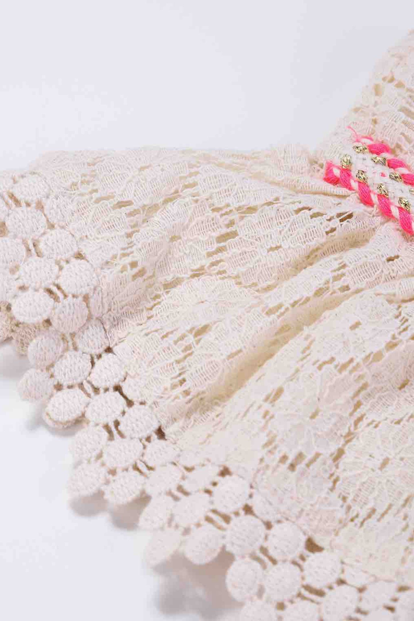 TOP PAOLA CREAM FLOWER LACE 9